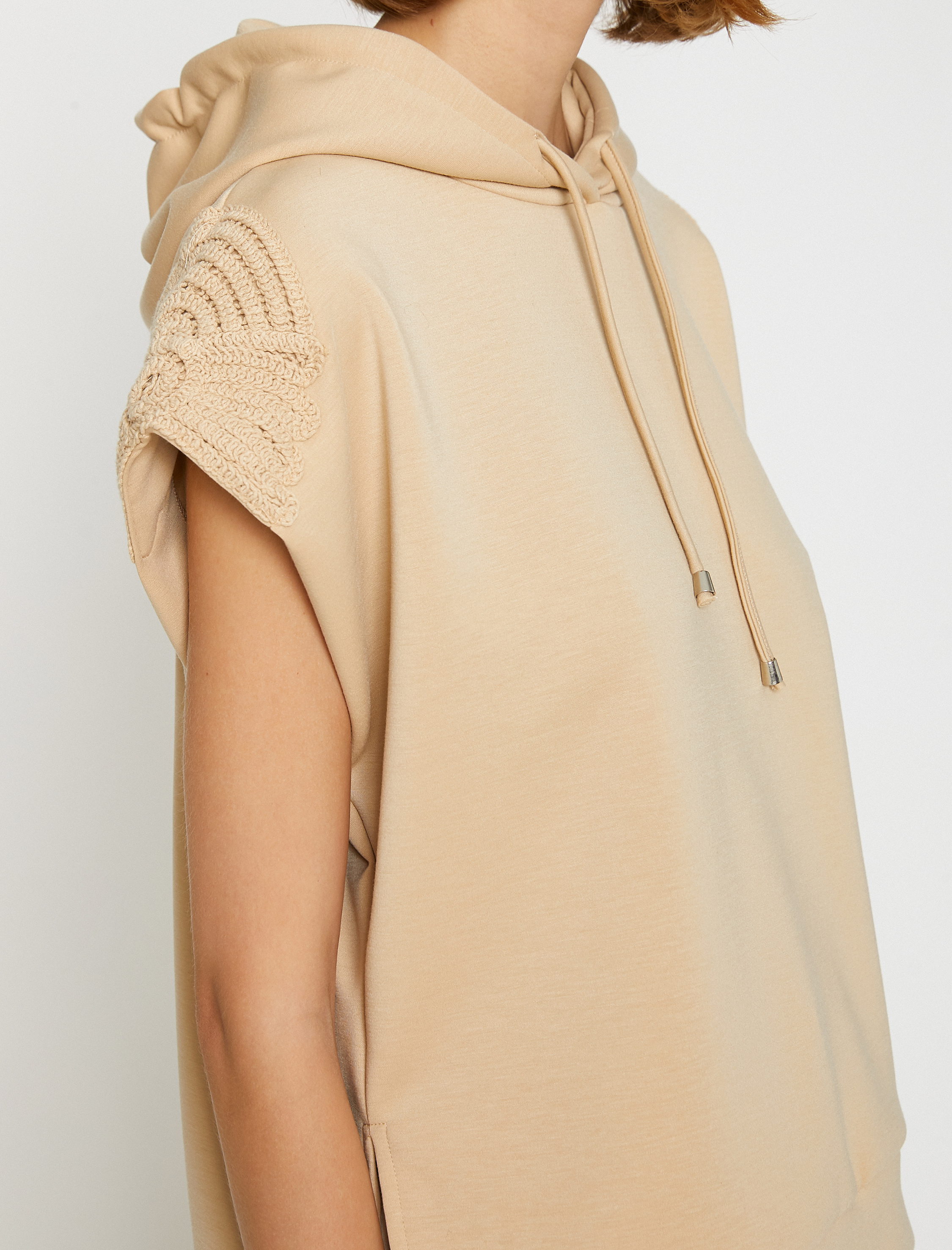   Kapüşonlu Sweatshirt Kısa Kollu