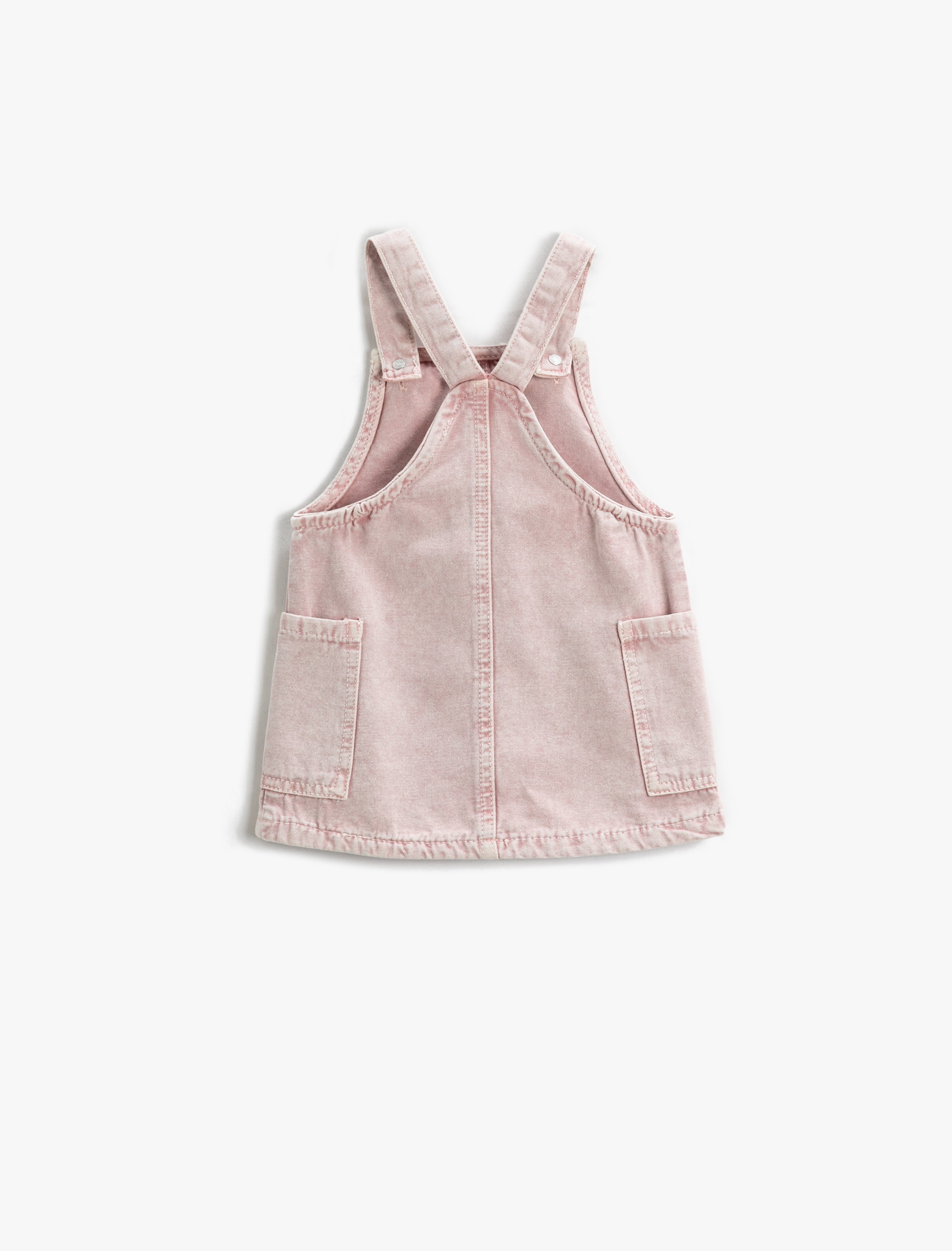  Kız Bebek Salopet Elbise Cepli Pamuklu