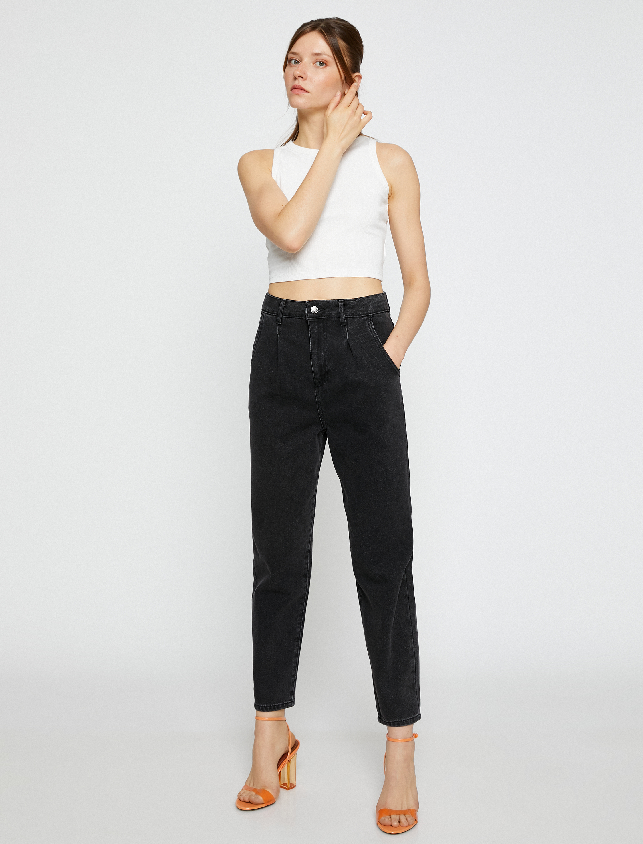   Kot Pantolon Salaş Kesim Yüksek Bel - Slouchy Jean