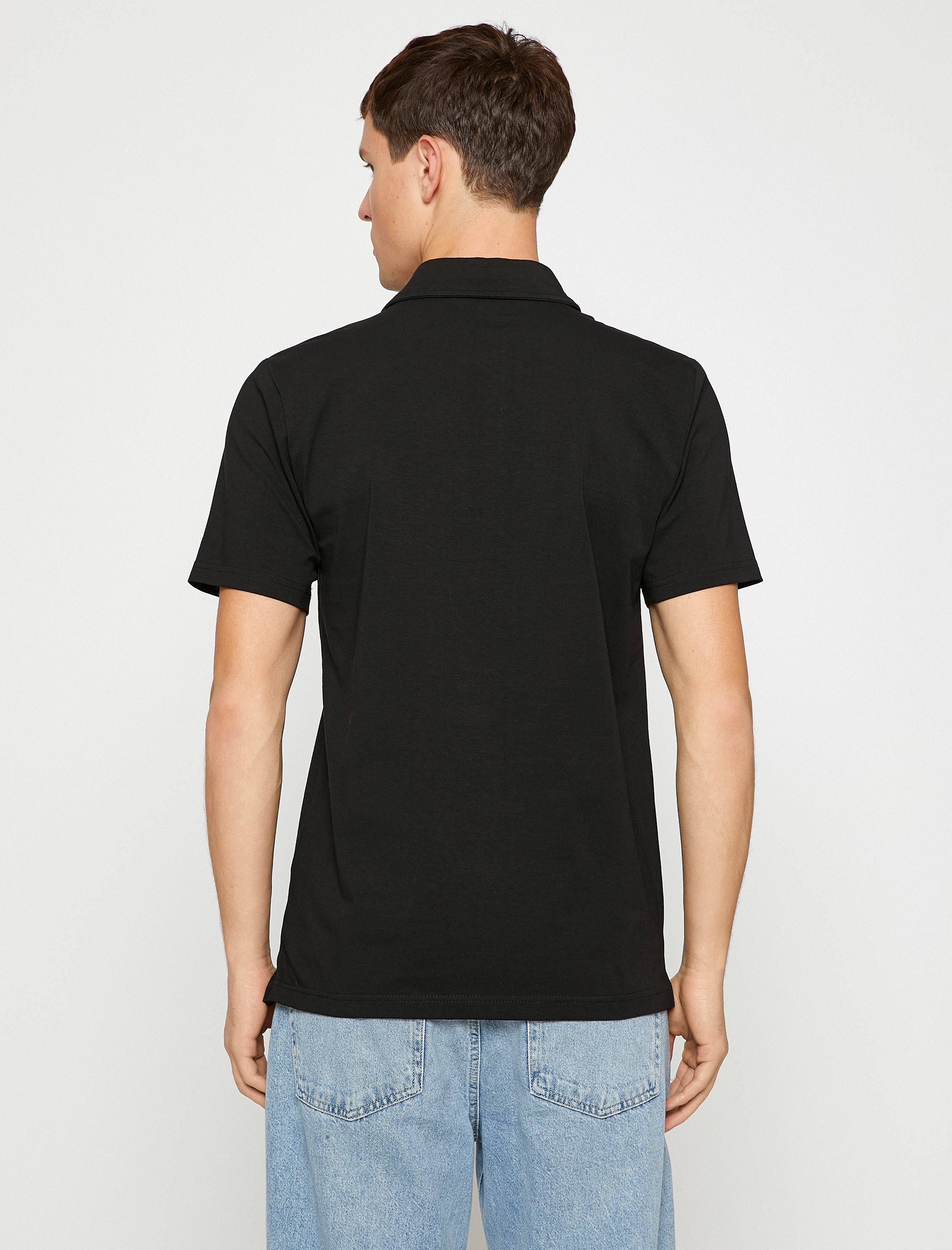   Basic Tişört Polo Yaka Pamuklu