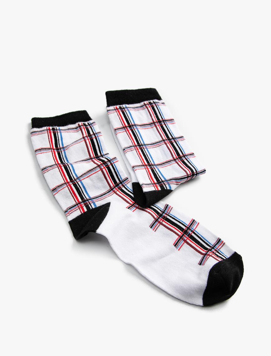  Kadın Soket Çorap Geometrik Desenli