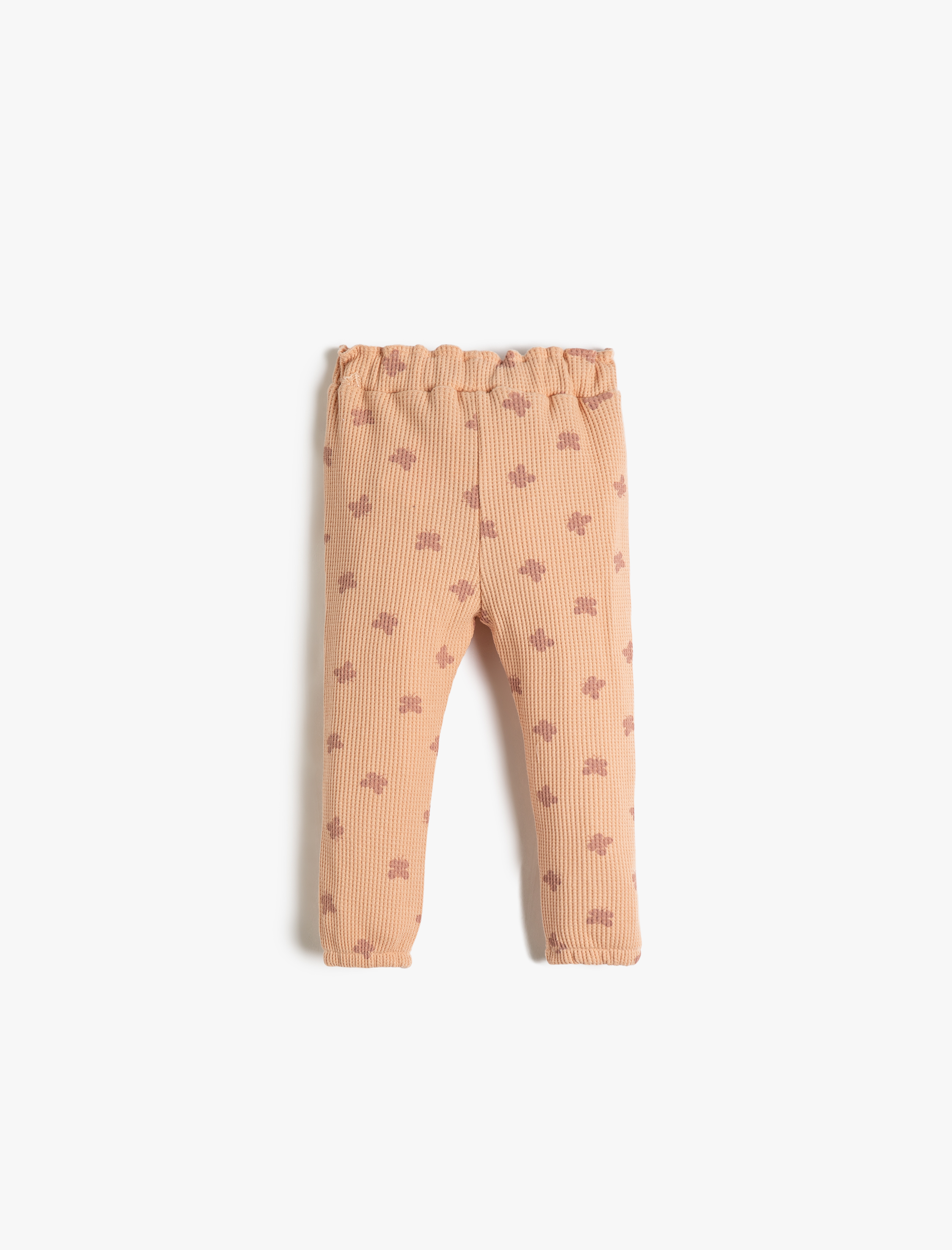  Kız Bebek Kelebek Baskılı Jogger Eşofman Altı Beli Lastikli Dokulu