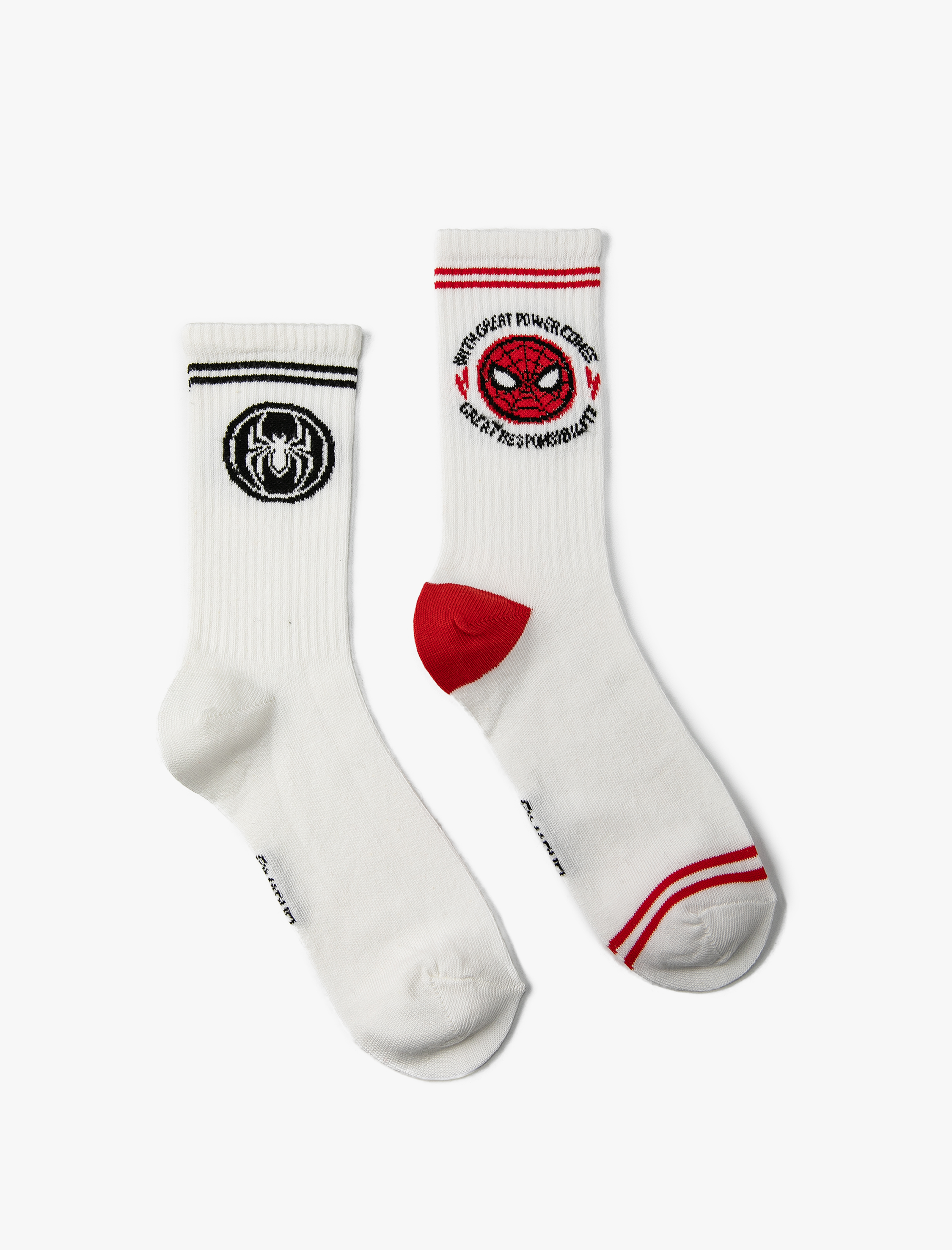 Erkek Çocuk 2'li Spider Man Baskılı Çorap Seti Lisanslı