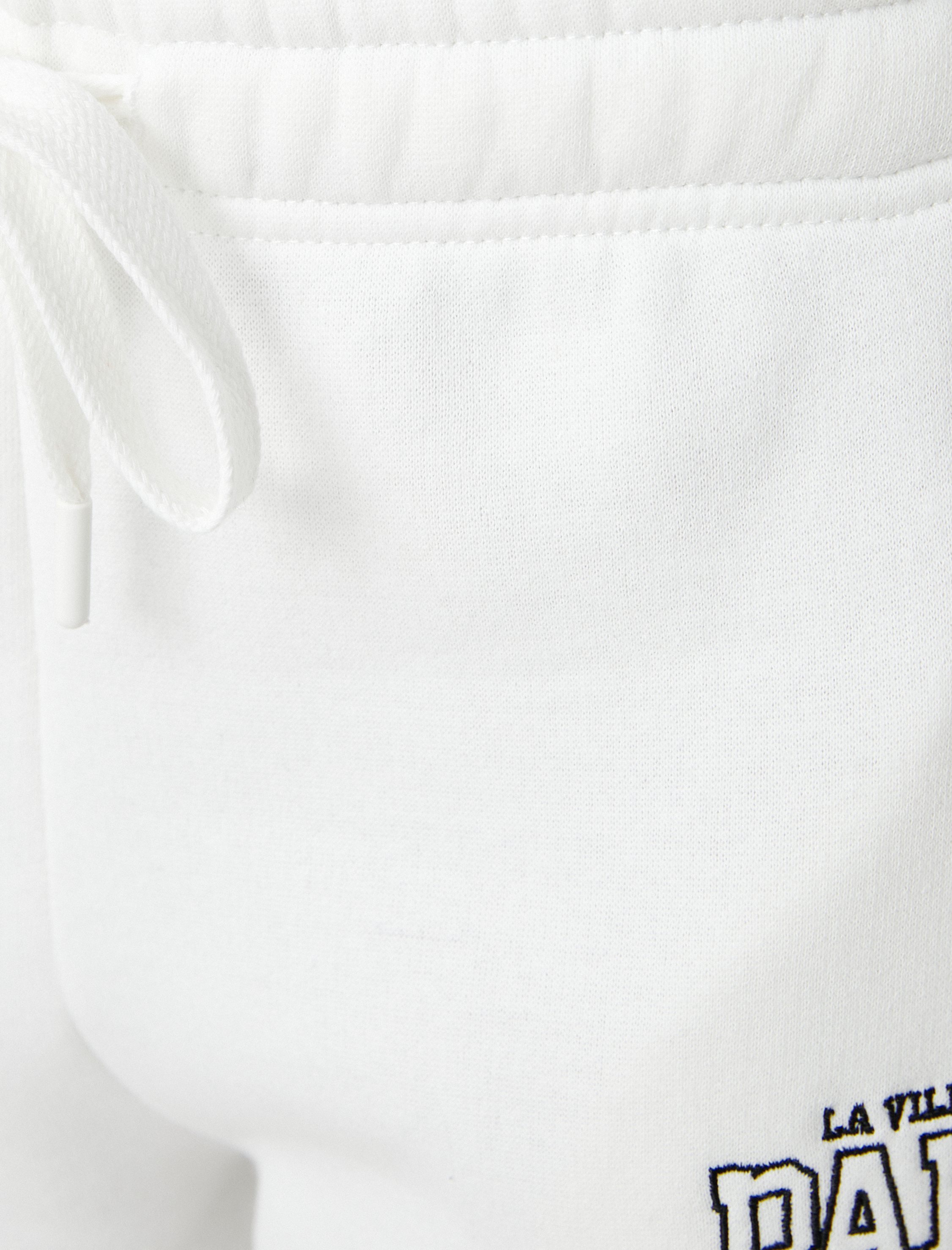   Şardonlu Jogger Eşofman Altı İşlemeli Cep Detaylı Paçası Beli Lastikli