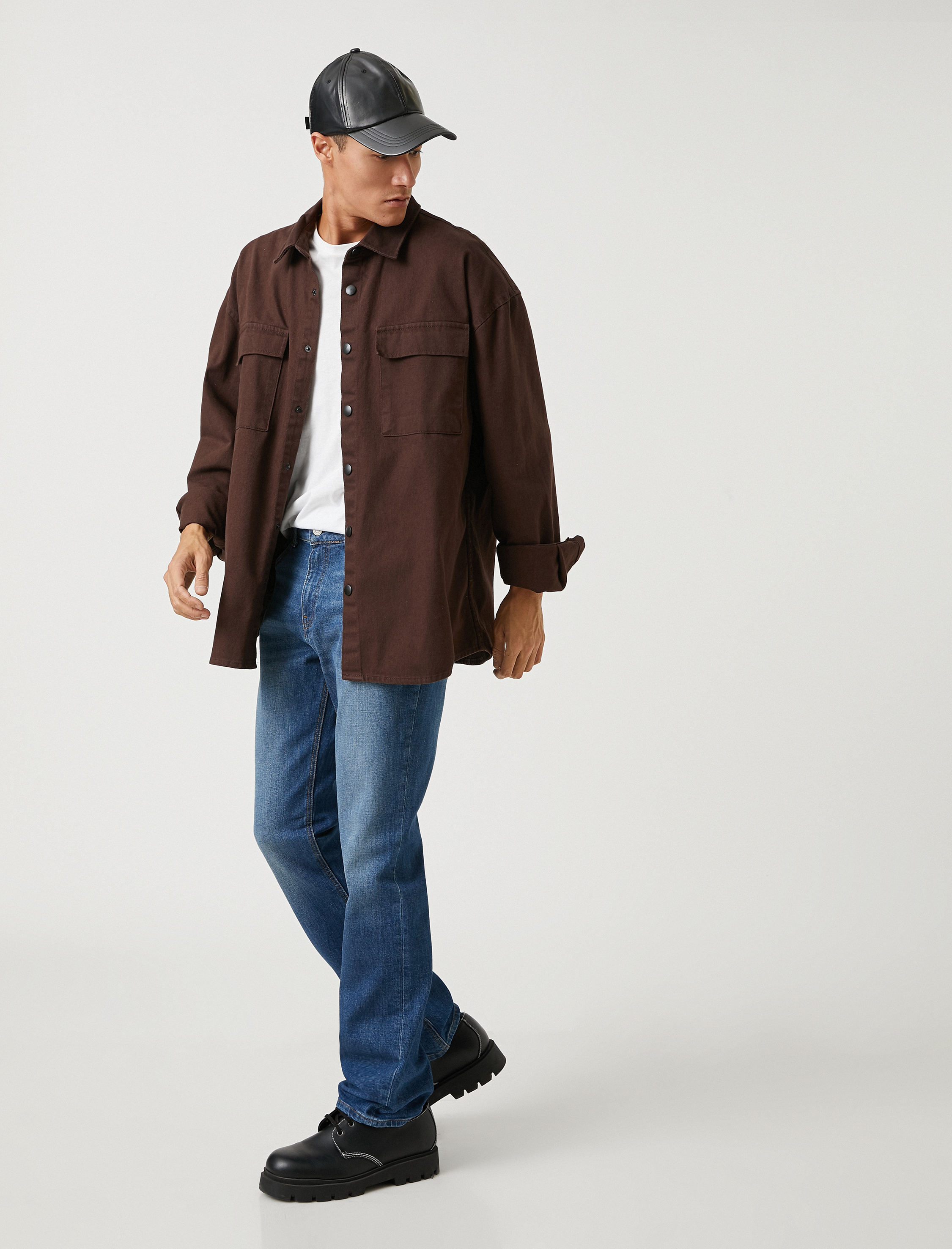 Straight Fit Boru Paça Kot Pantolon - Mark Jean