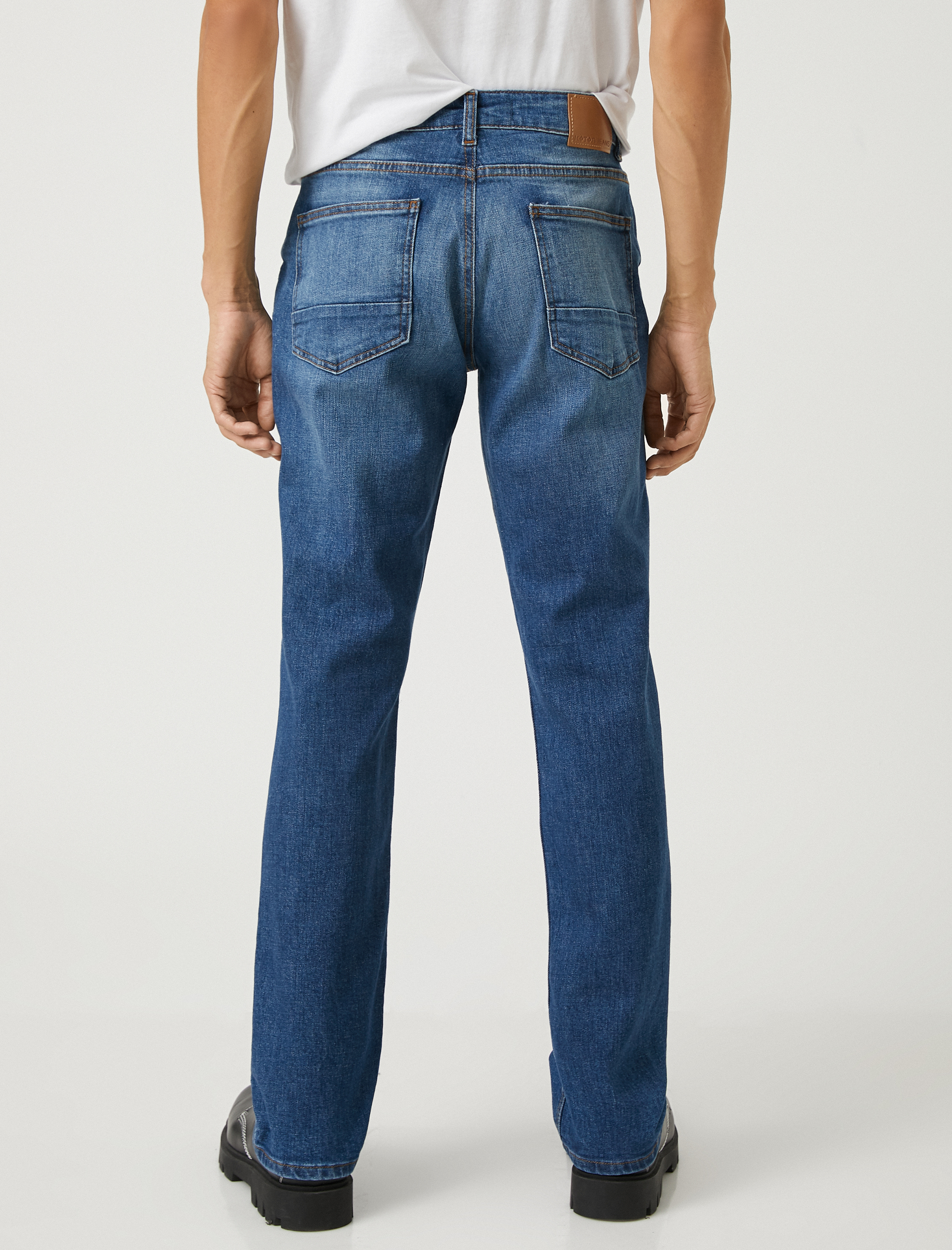 Straight Fit Boru Paça Kot Pantolon - Mark Jean