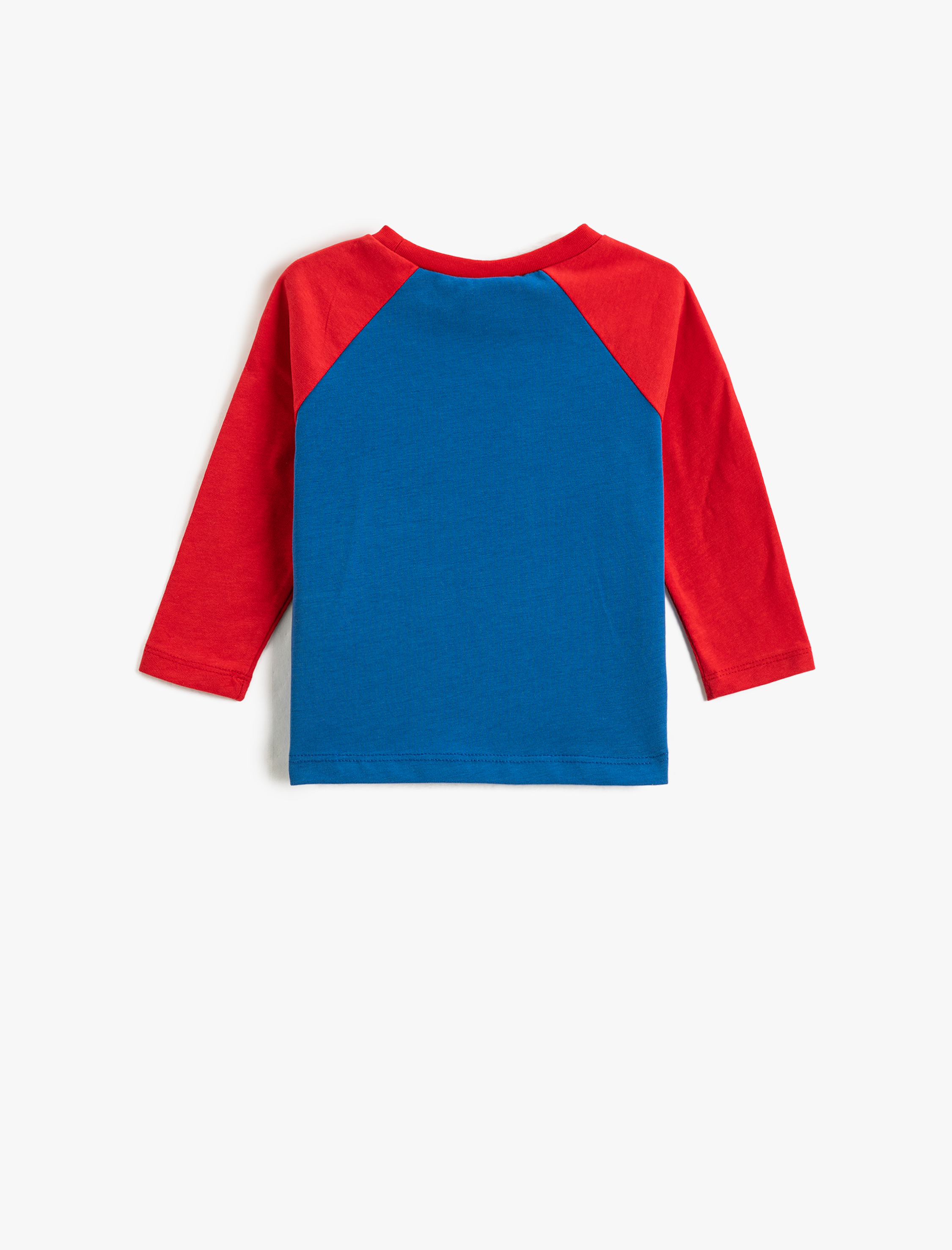 Erkek Bebek Yılbaşı Temalı Uzun Kollu Tişört Baskılı Bisiklet Yaka