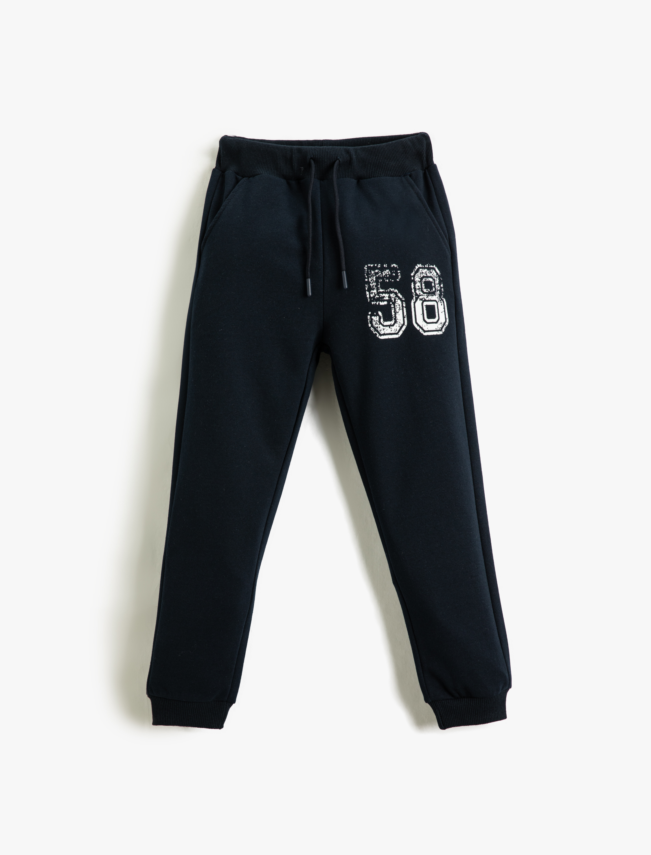  Erkek Çocuk Basic Jogger Eşofman Altı Cepli Beli Bağlamalı Baskı Detaylı