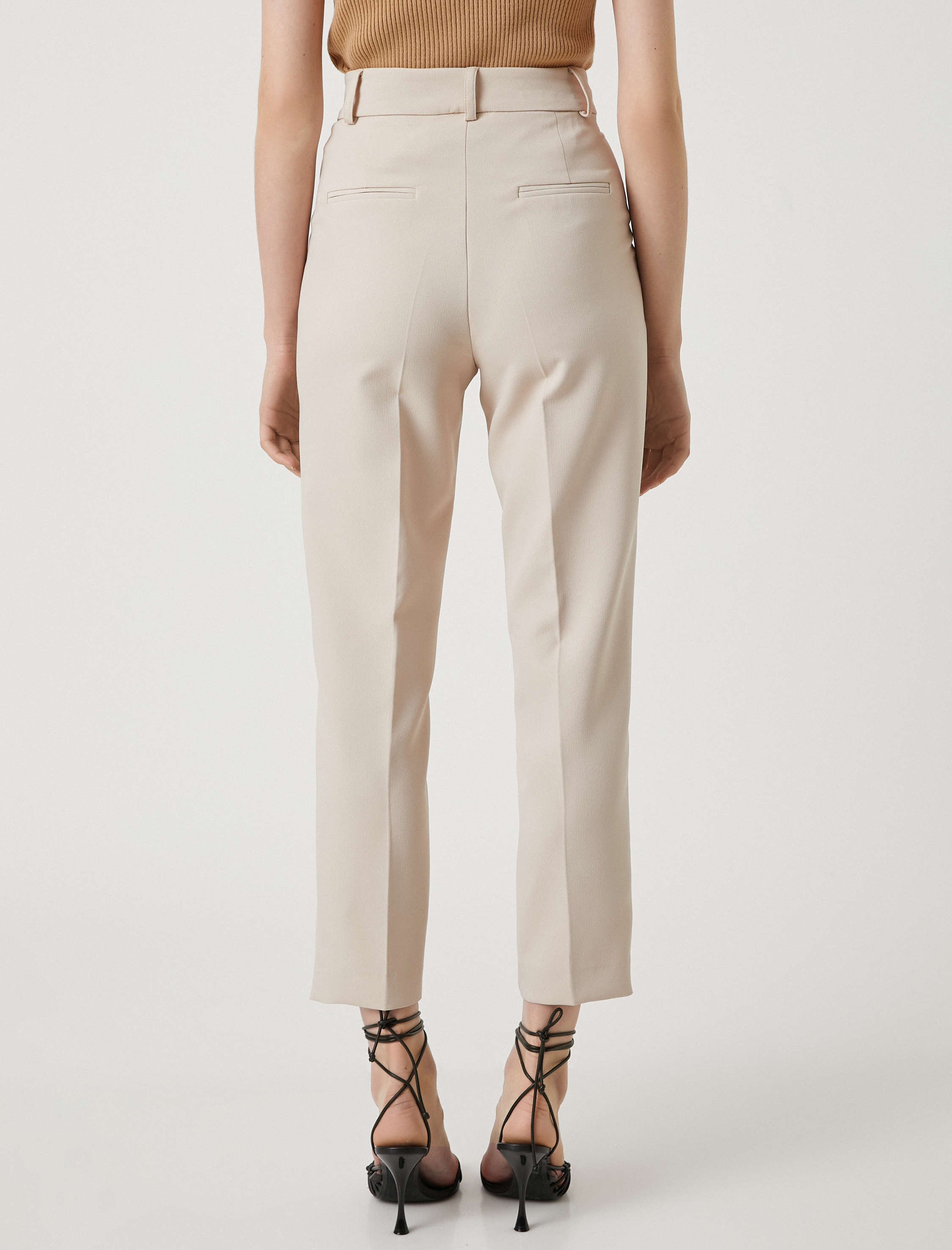   Crop Cigarette Pantolon Düz Paça