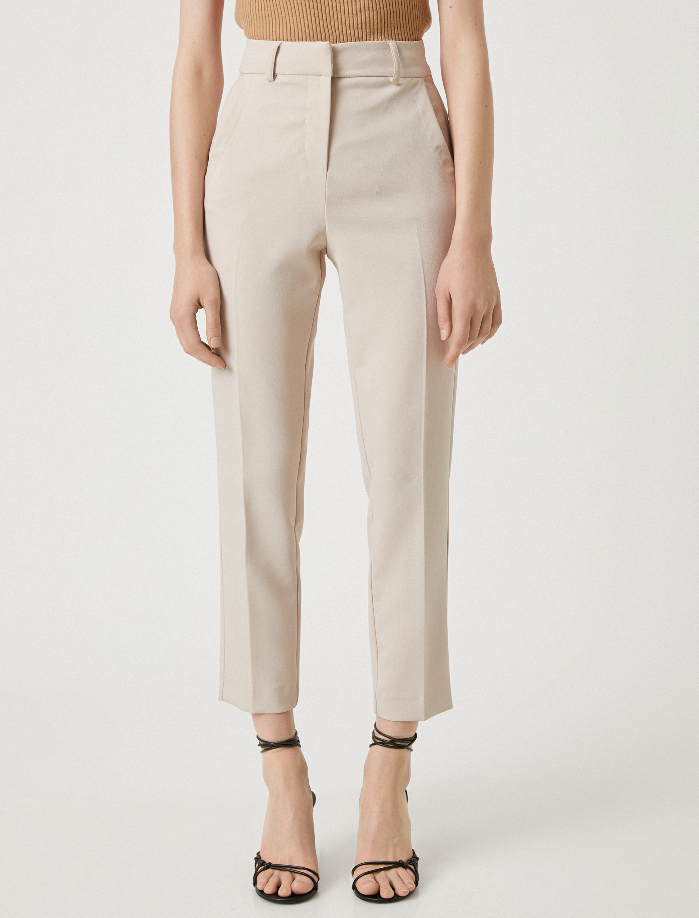   Crop Cigarette Pantolon Düz Paça