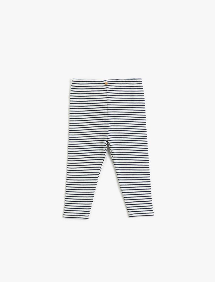 Kız Bebek Basic Ribanalı Tayt Beli Lastikli