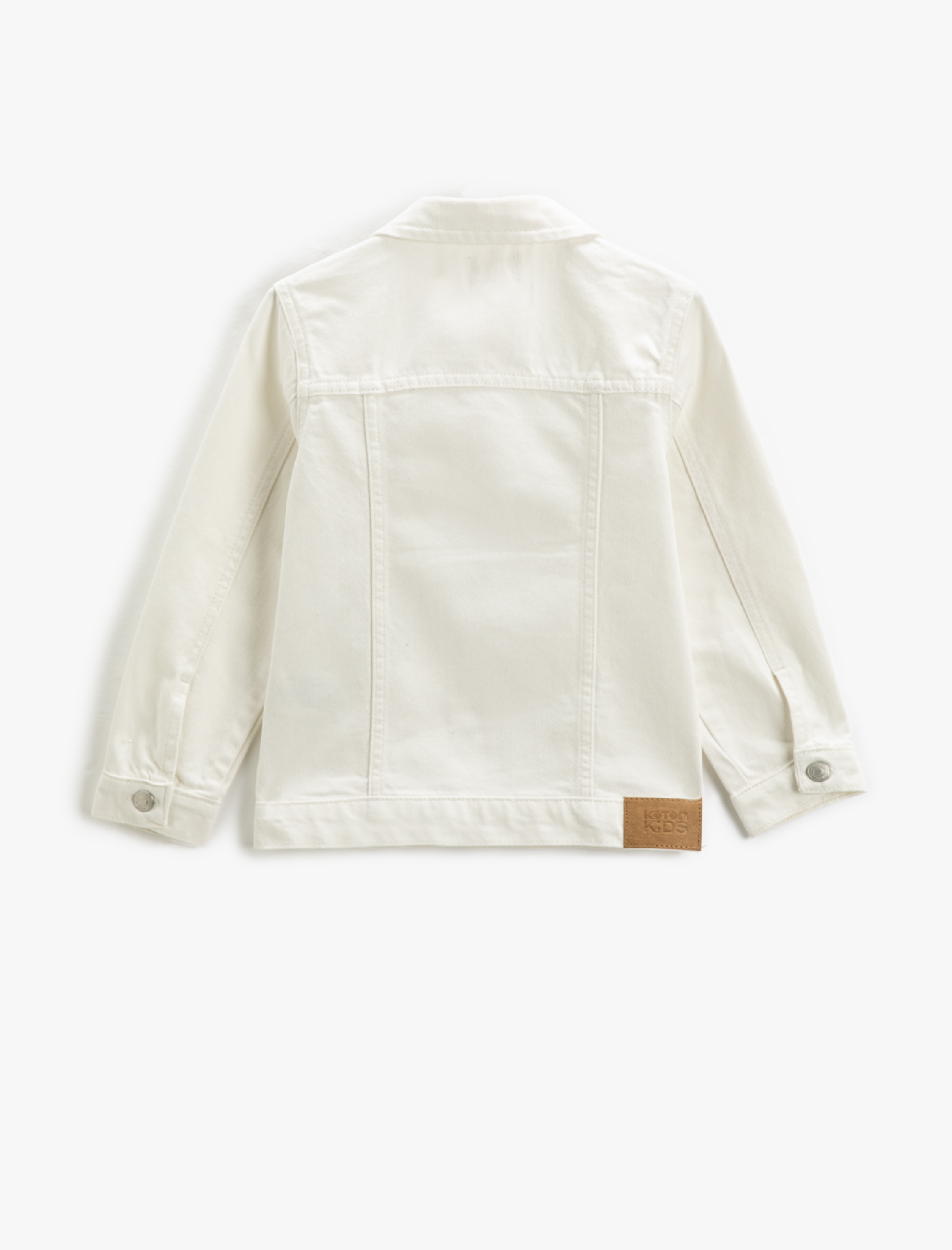  Kız Çocuk Oversize Kot Ceket Düğmeli Kapaklı Cep Detaylı