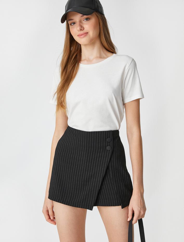  Basic Tişört Bisiklet Yaka Kısa Kollu