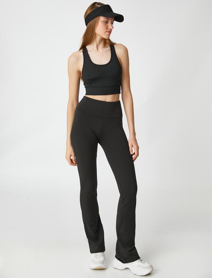  Halter Yaka Basic Sporcu Sütyeni Dar Kalıp