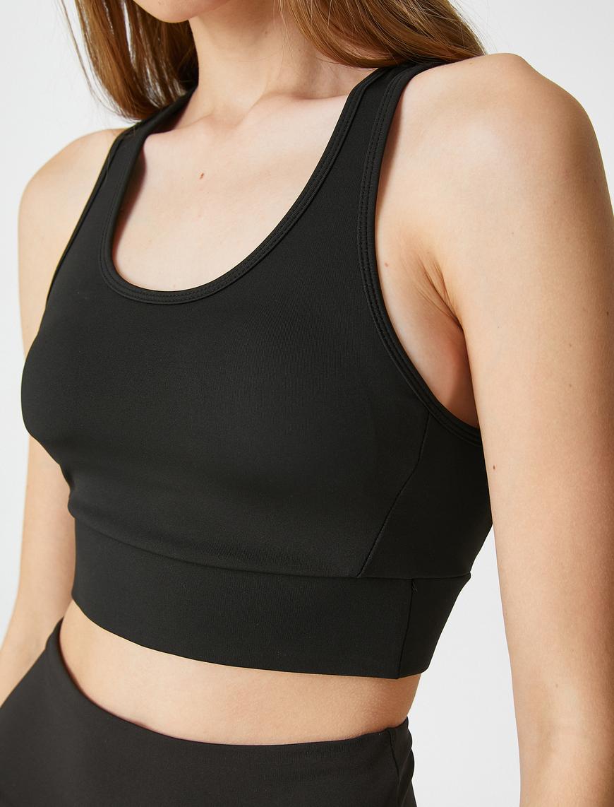   Halter Yaka Basic Sporcu Sütyeni Dar Kalıp