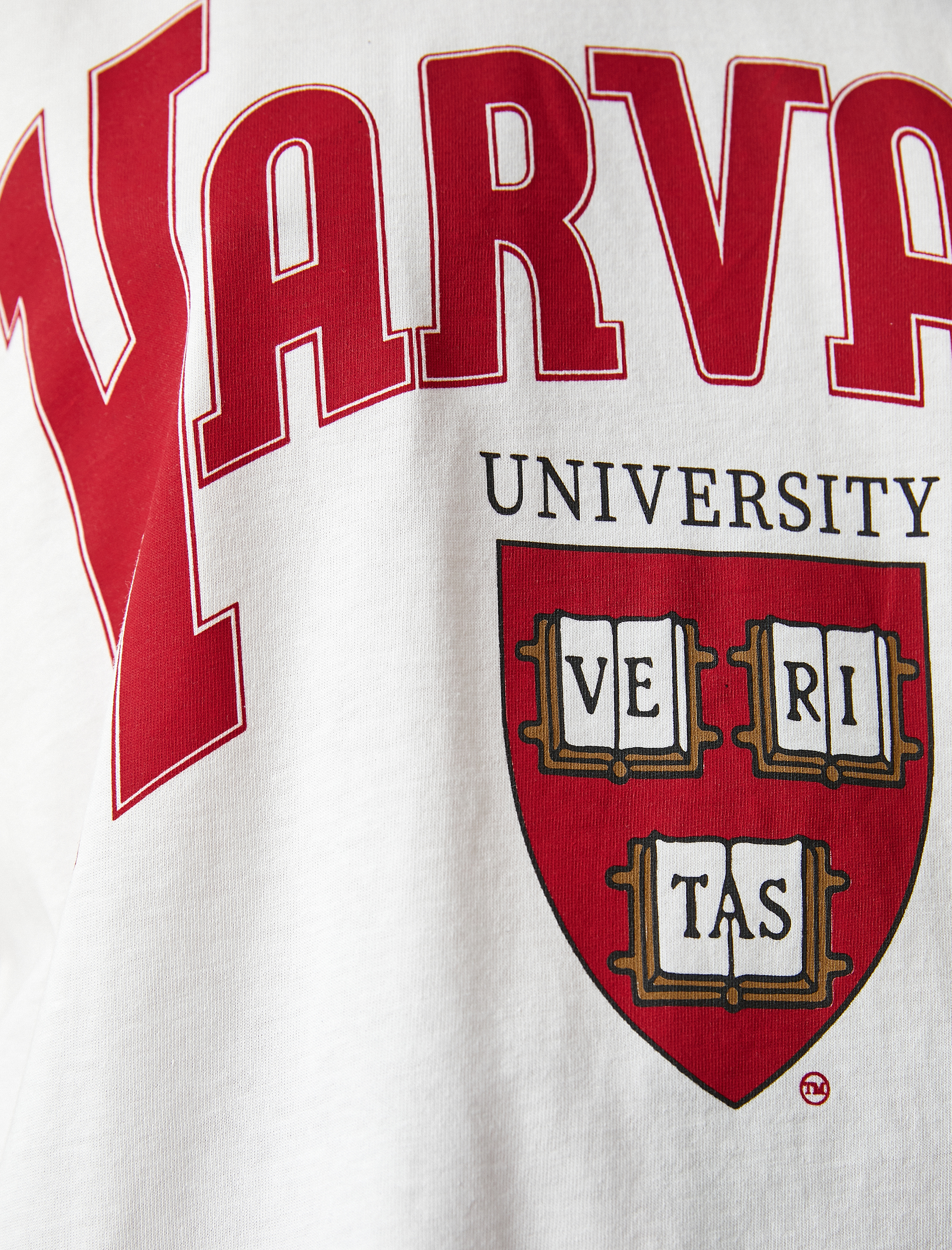   Harvard Tişört Baskılı Lisanslı Kısa Kollu Bisiklet Yaka