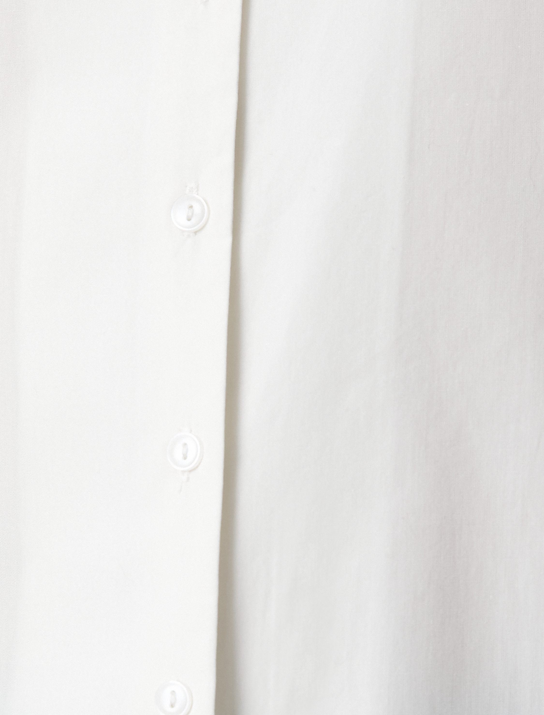   Pamuklu Poplin Gömlek Bebe Yaka Balon Kollu Taş Detaylı Düğmeli