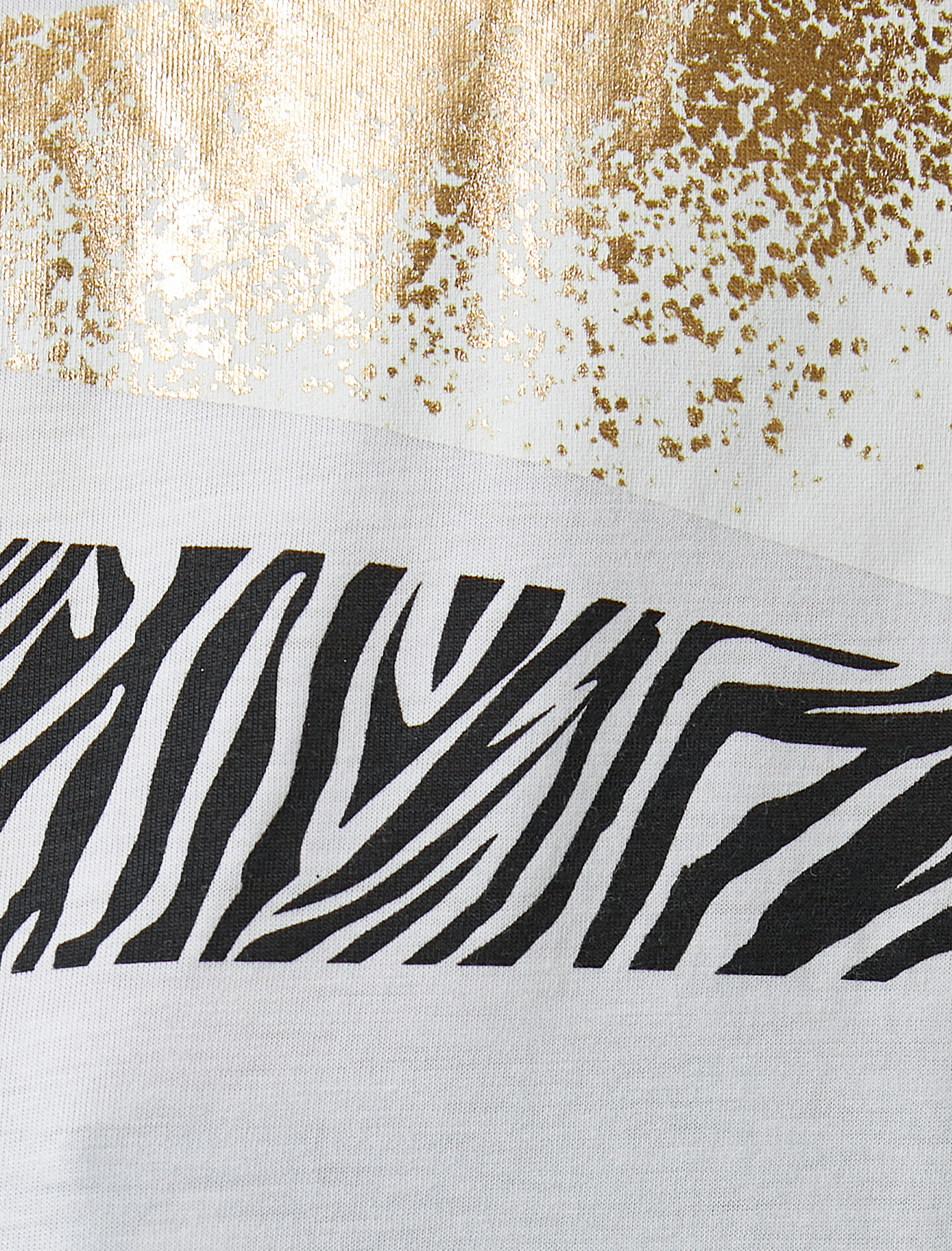   Animal Baskılı Tişört V Yaka