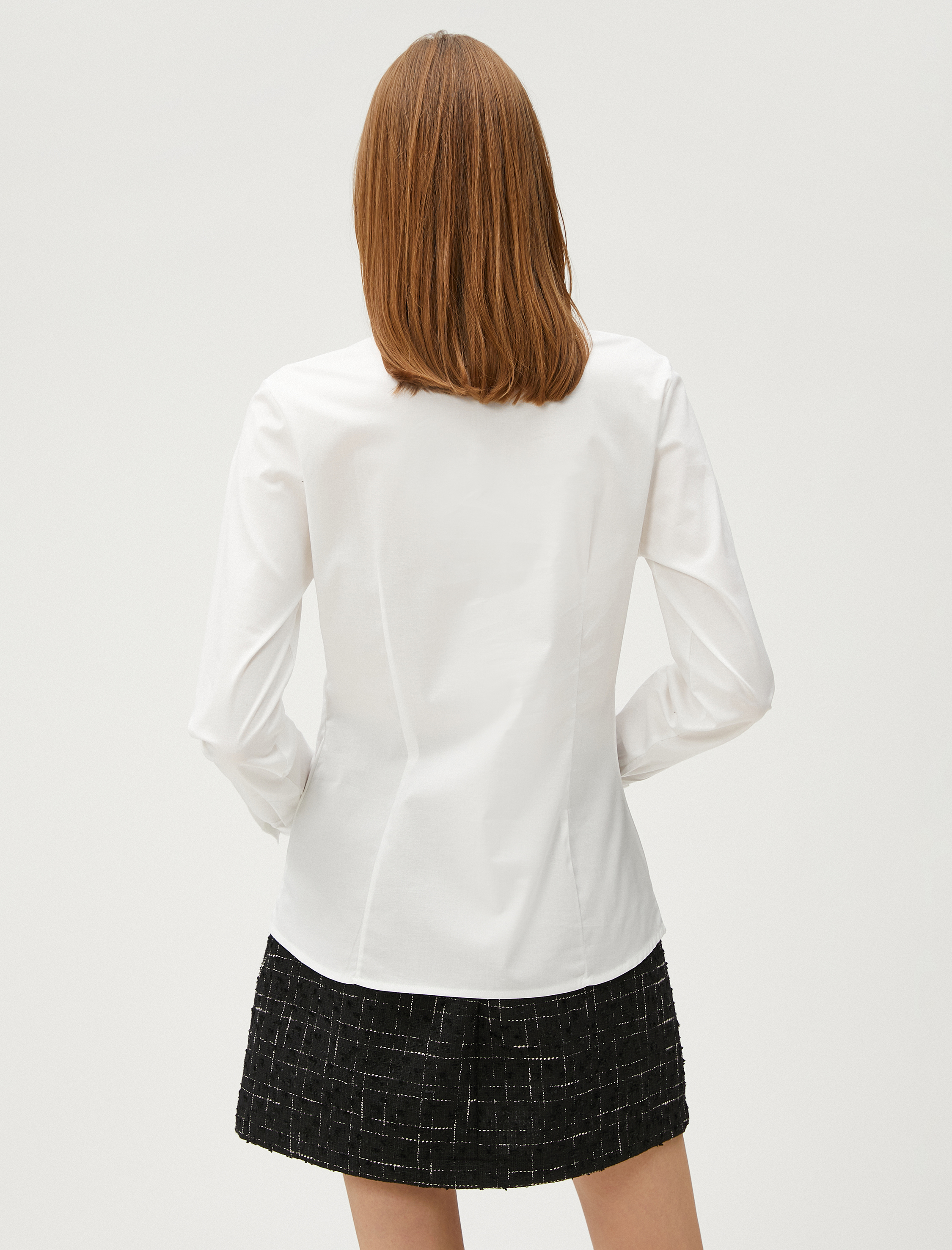   Basic Pamuklu Gömlek Uzun Kollu