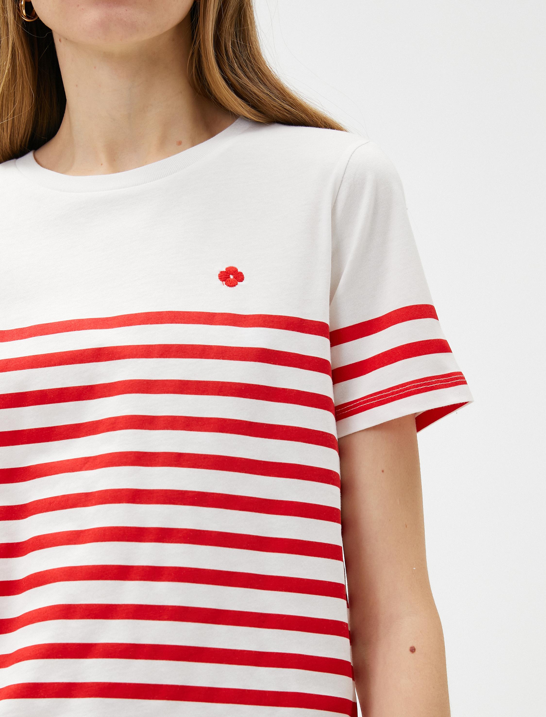   Nakışlı Tişört Kısa Kollu Pamuklu