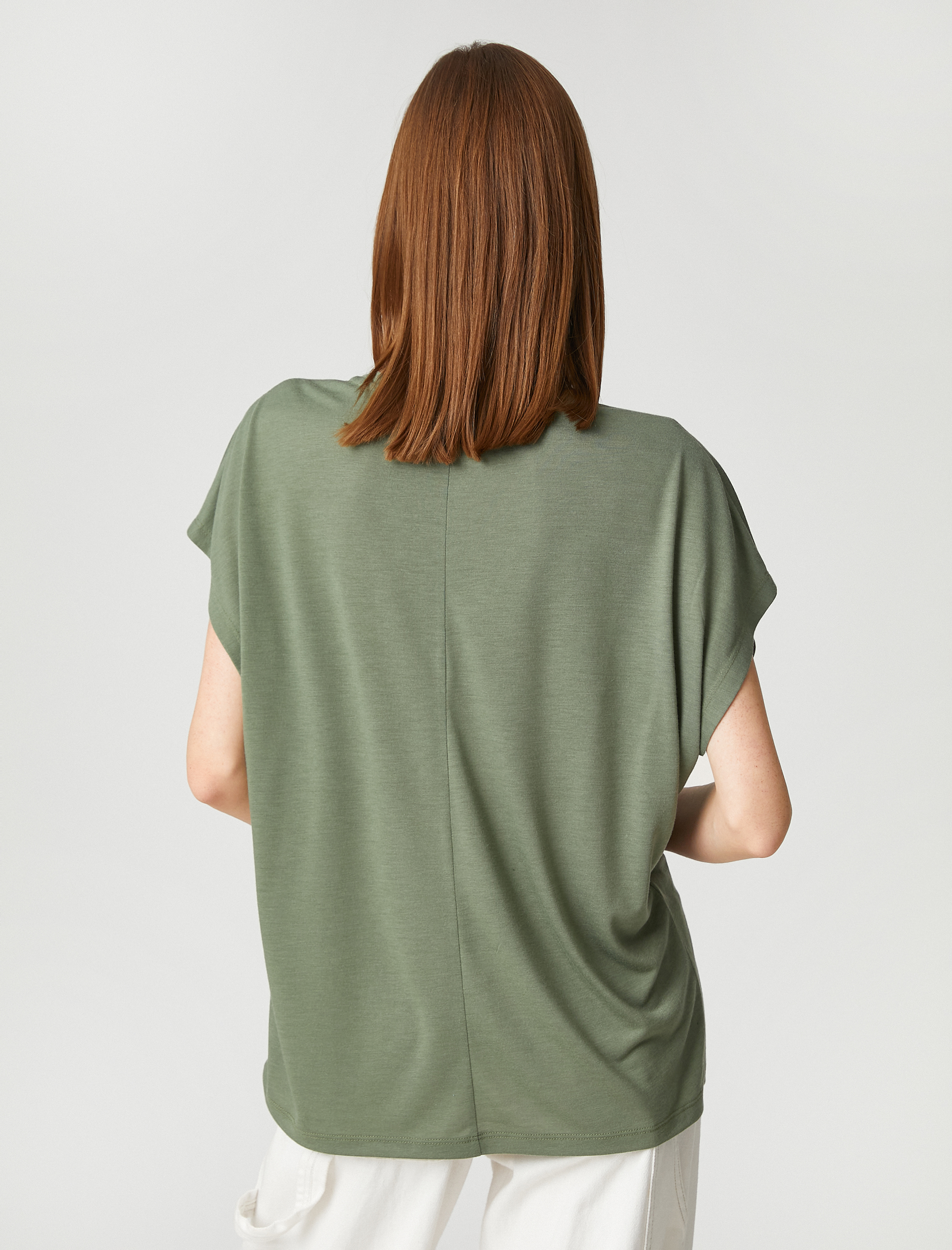   Parlak Baskılı Tişört Bisiklet Yaka