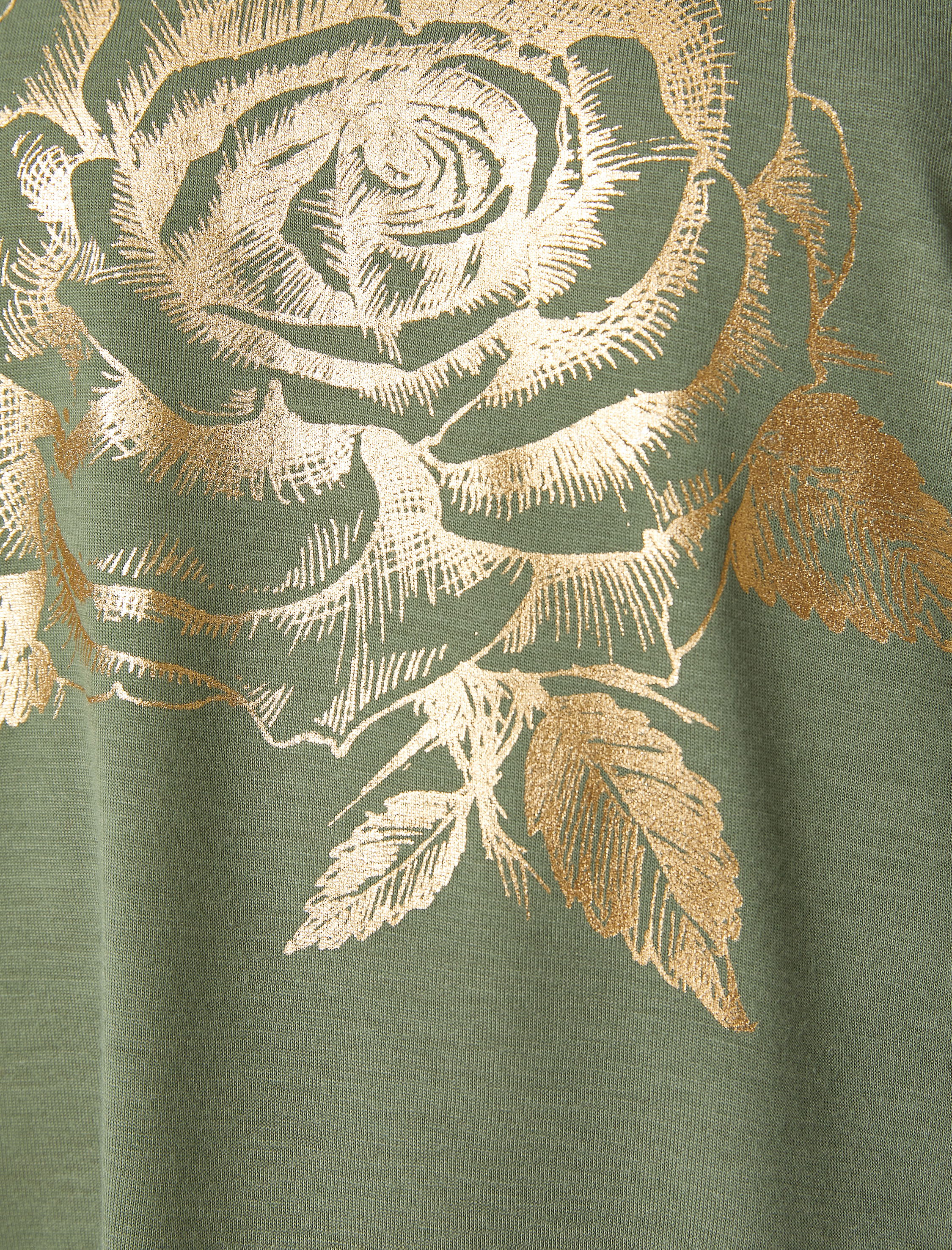   Parlak Baskılı Tişört Bisiklet Yaka