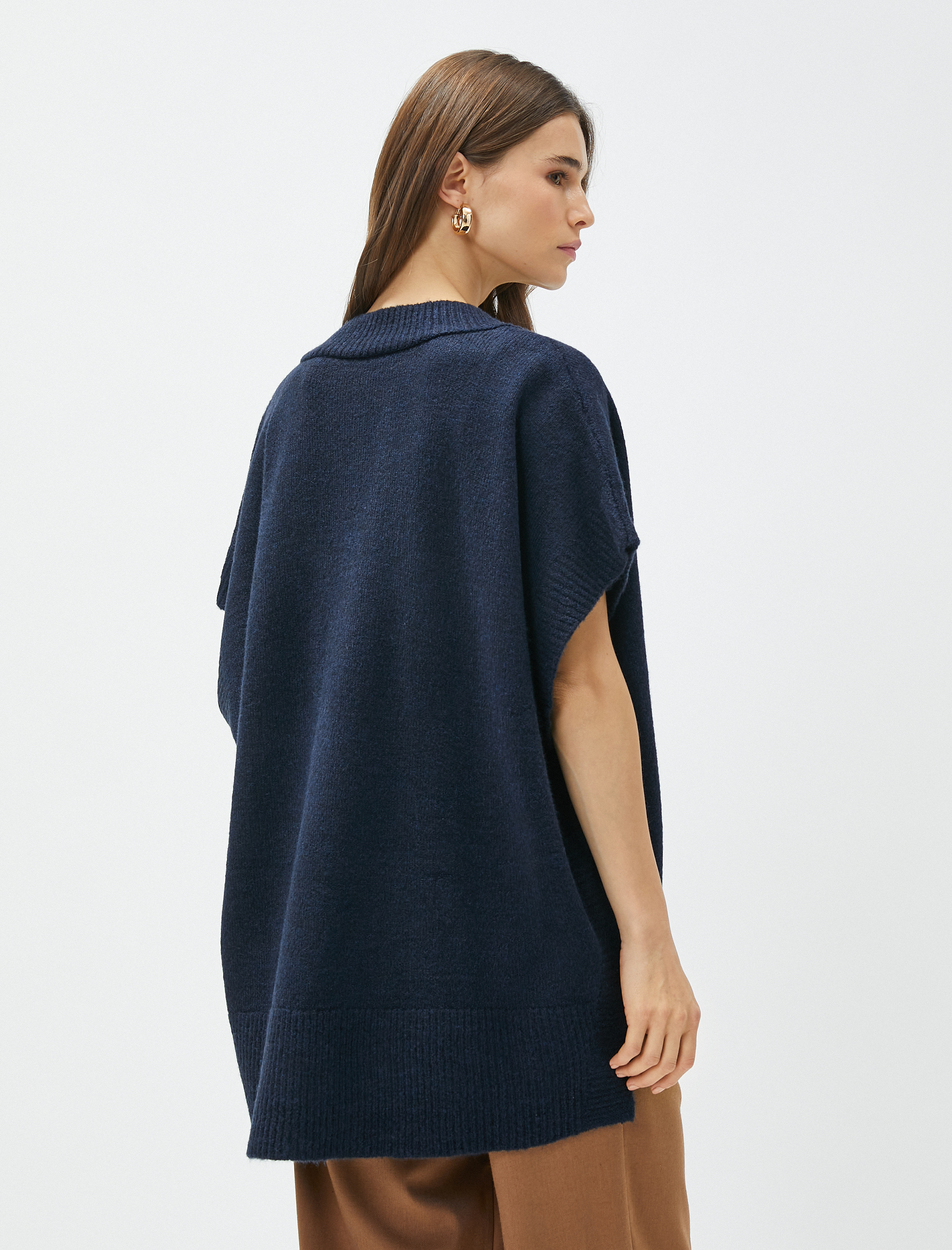   V Yaka Süveter Oversize