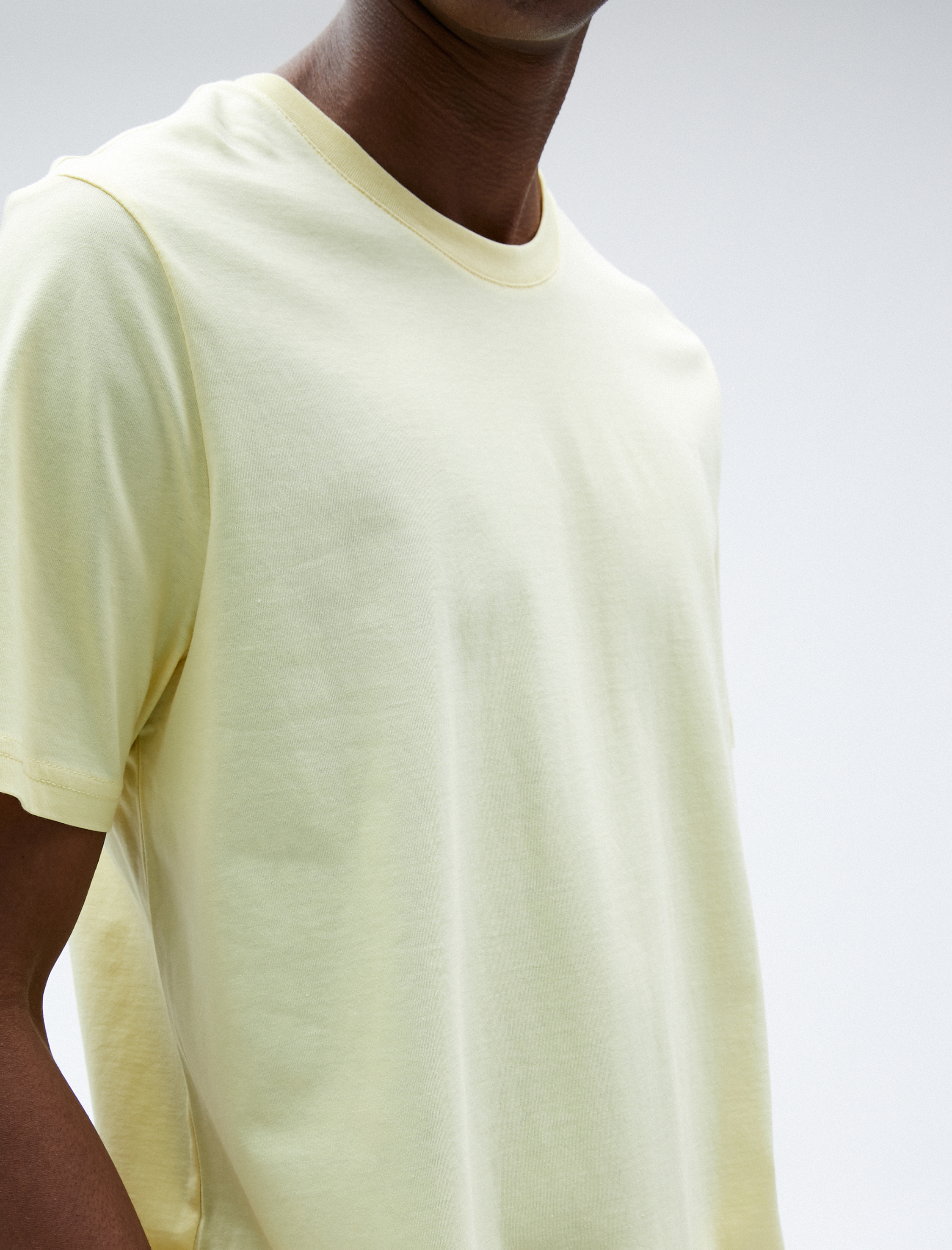   Basic Tişört Bisiklet Yaka Kısa Kollu Pamuklu