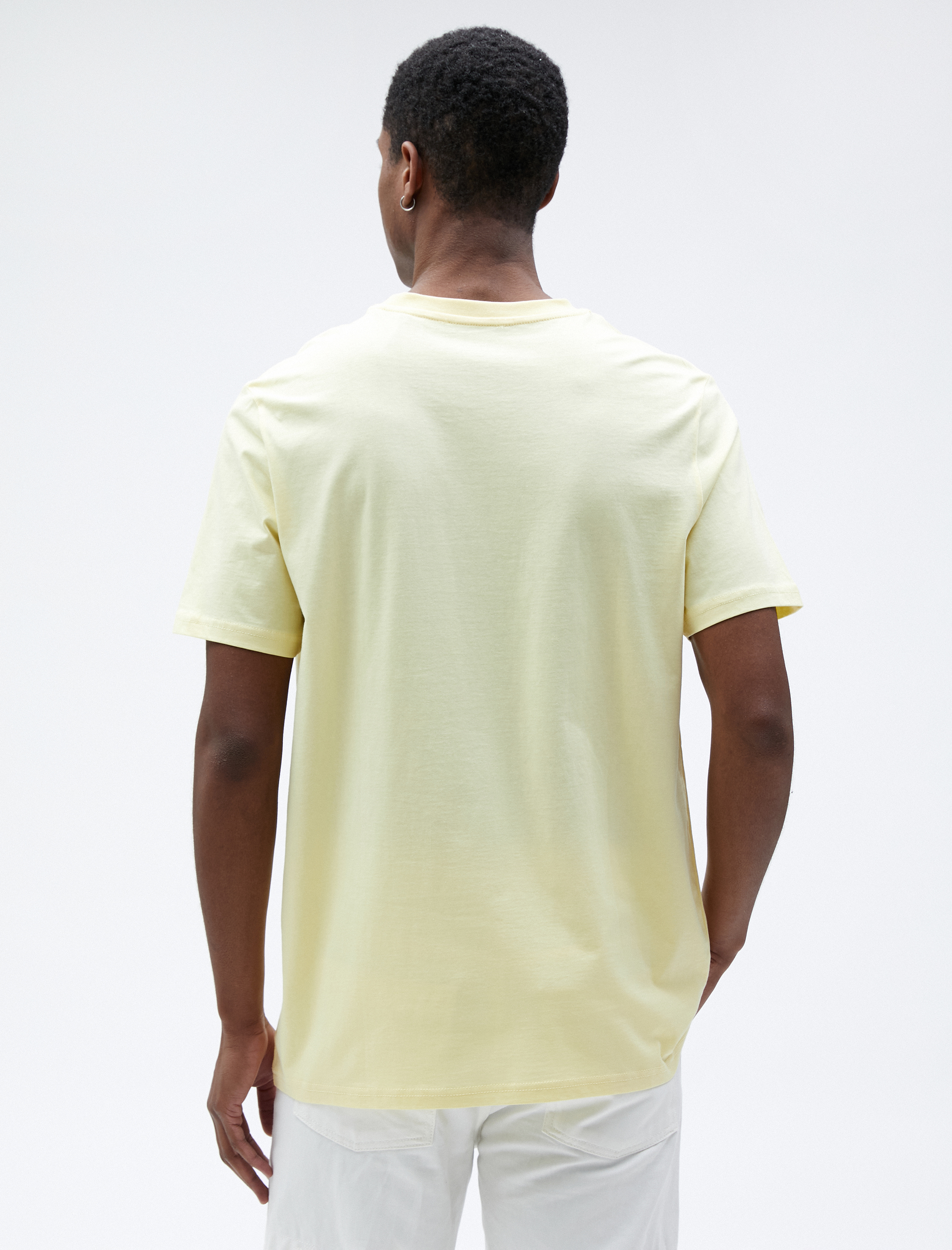   Basic Tişört Bisiklet Yaka Kısa Kollu Pamuklu