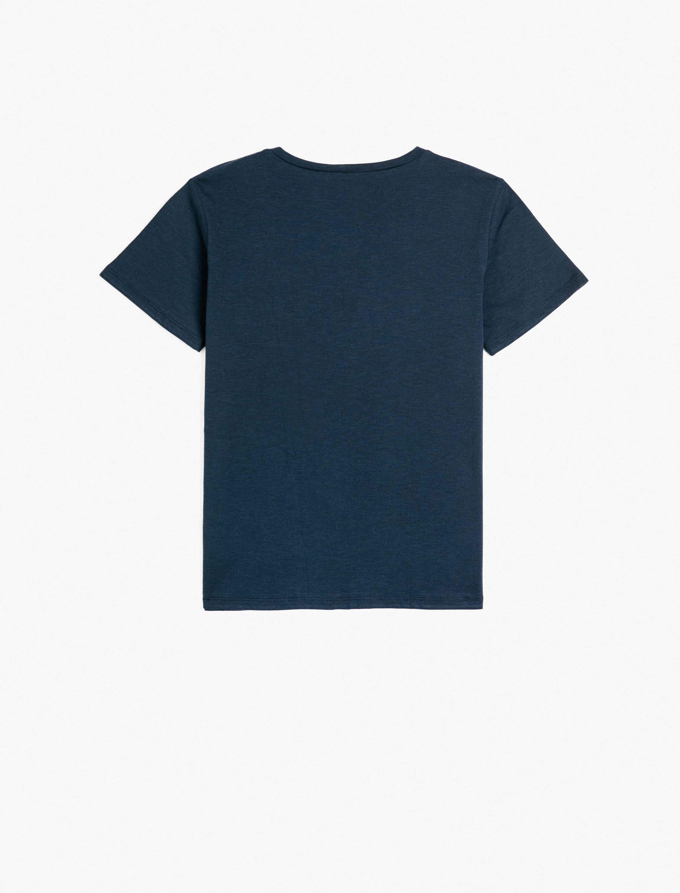  Erkek Çocuk Basic Tişört Yuvarlak Yaka Kısa Kollu Düğmeli Pamuklu