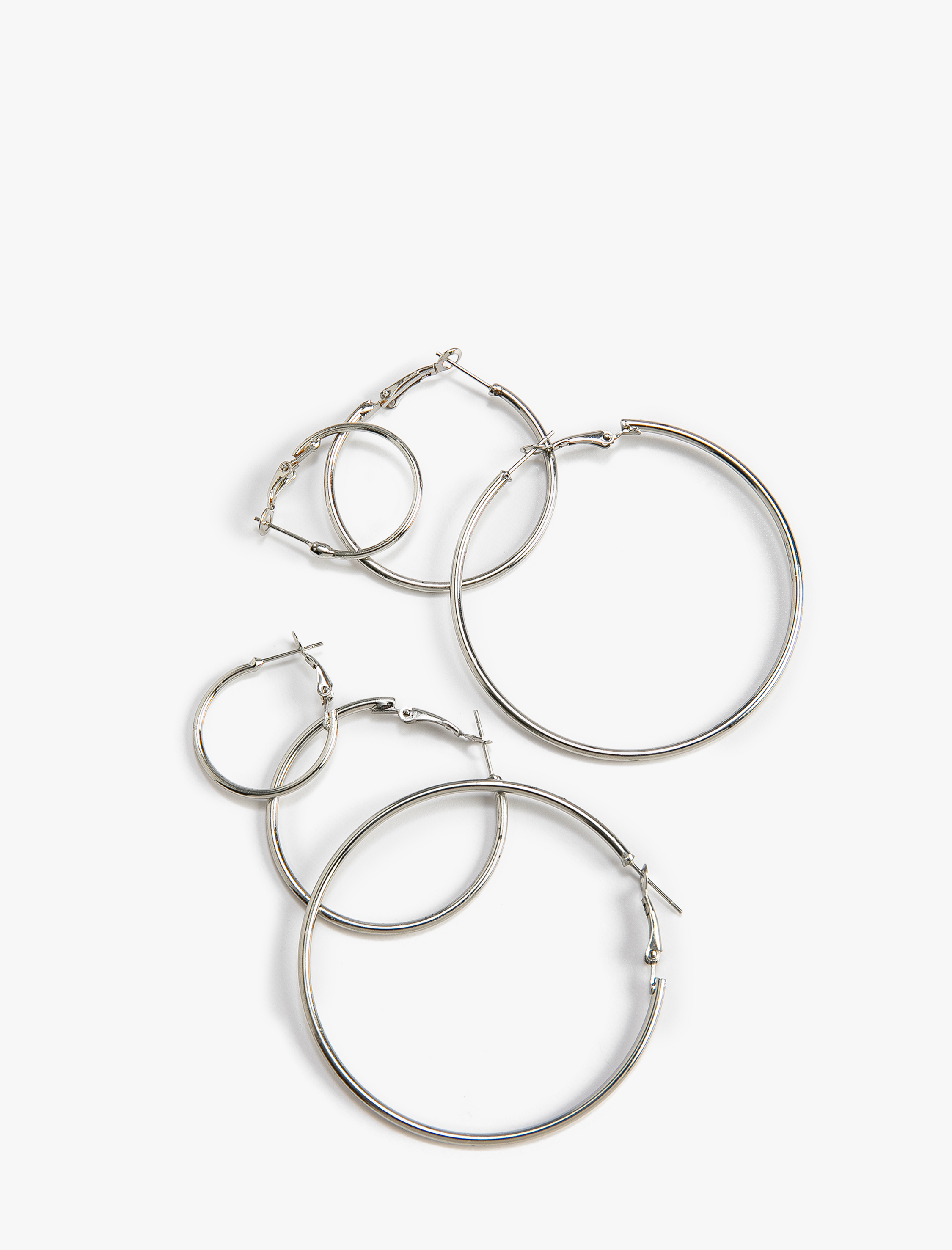  Kadın 3'lü Halka Küpe Seti