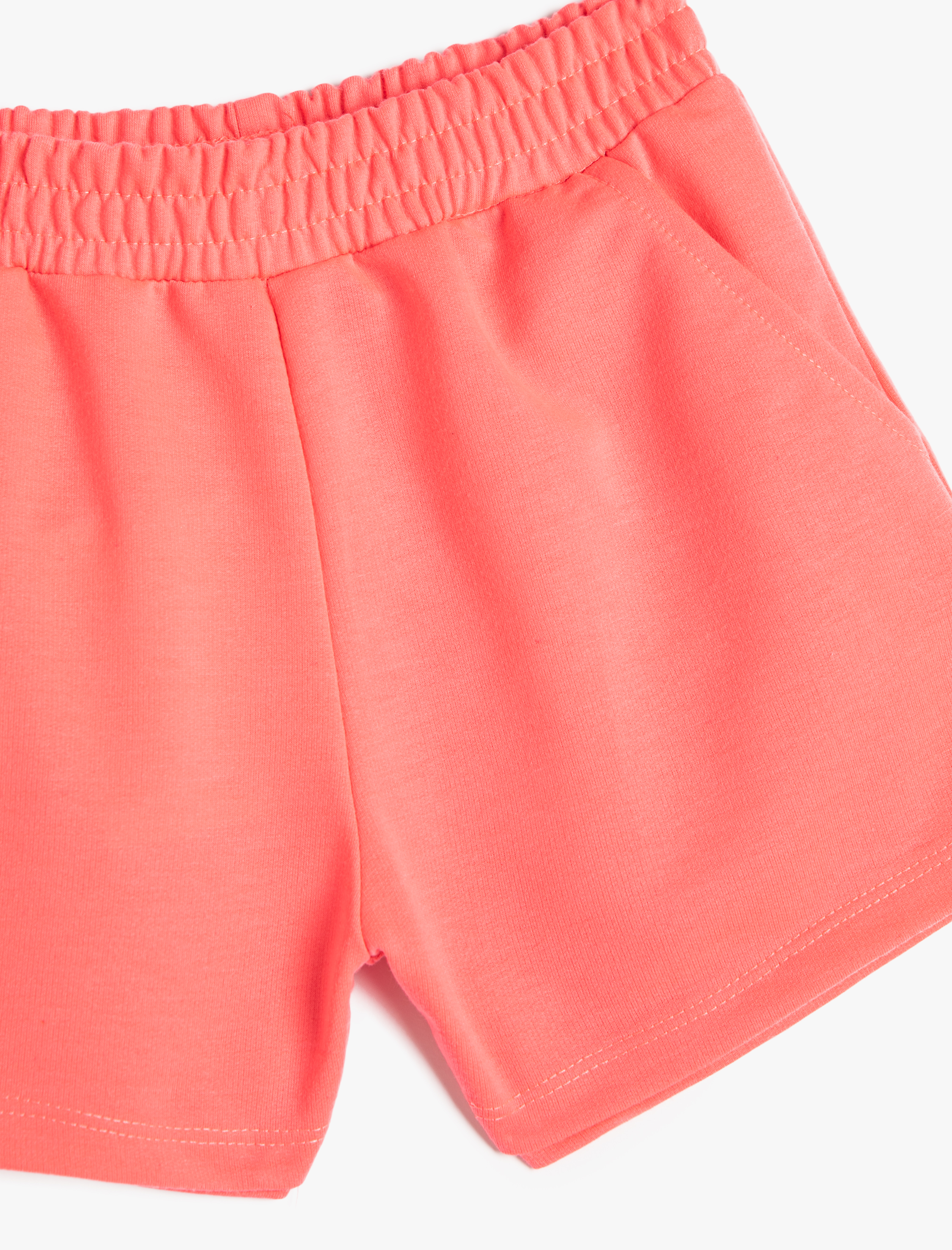  Kız Çocuk Mini Şort Beli Bağlamalı Lastikli Cepli