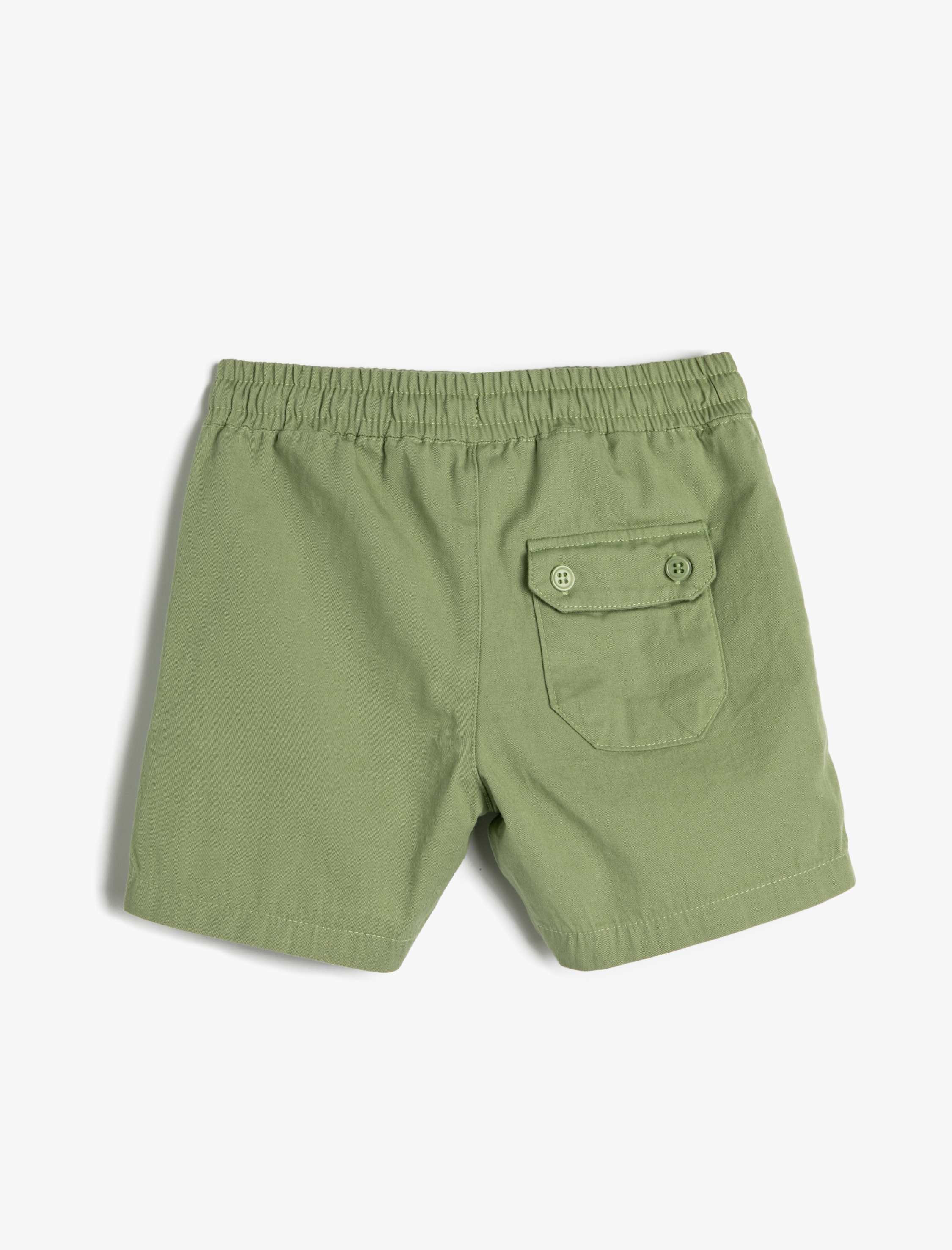  Erkek Bebek Şort Beli Bağlamalı Cepli Pamuklu