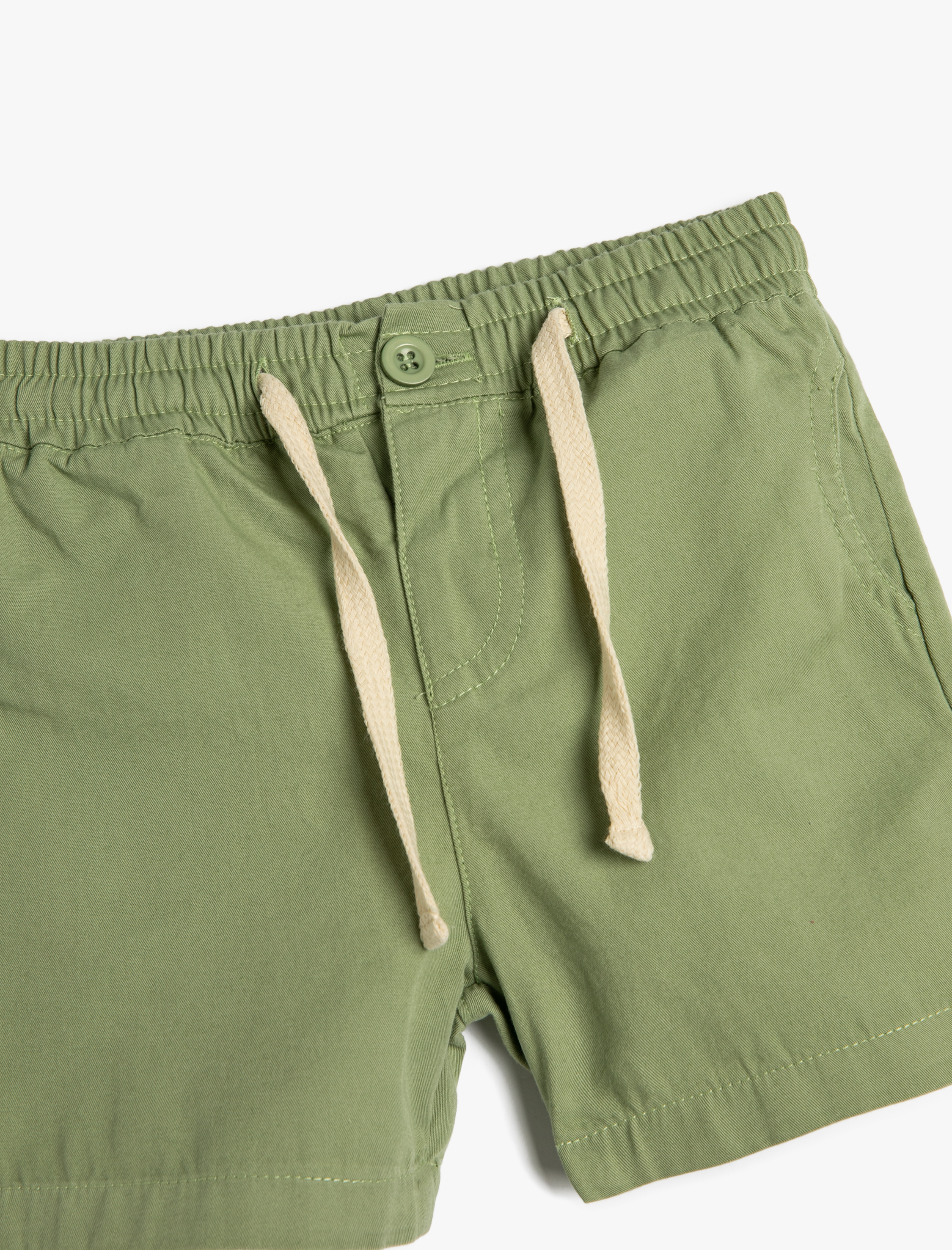  Erkek Bebek Şort Beli Bağlamalı Cepli Pamuklu