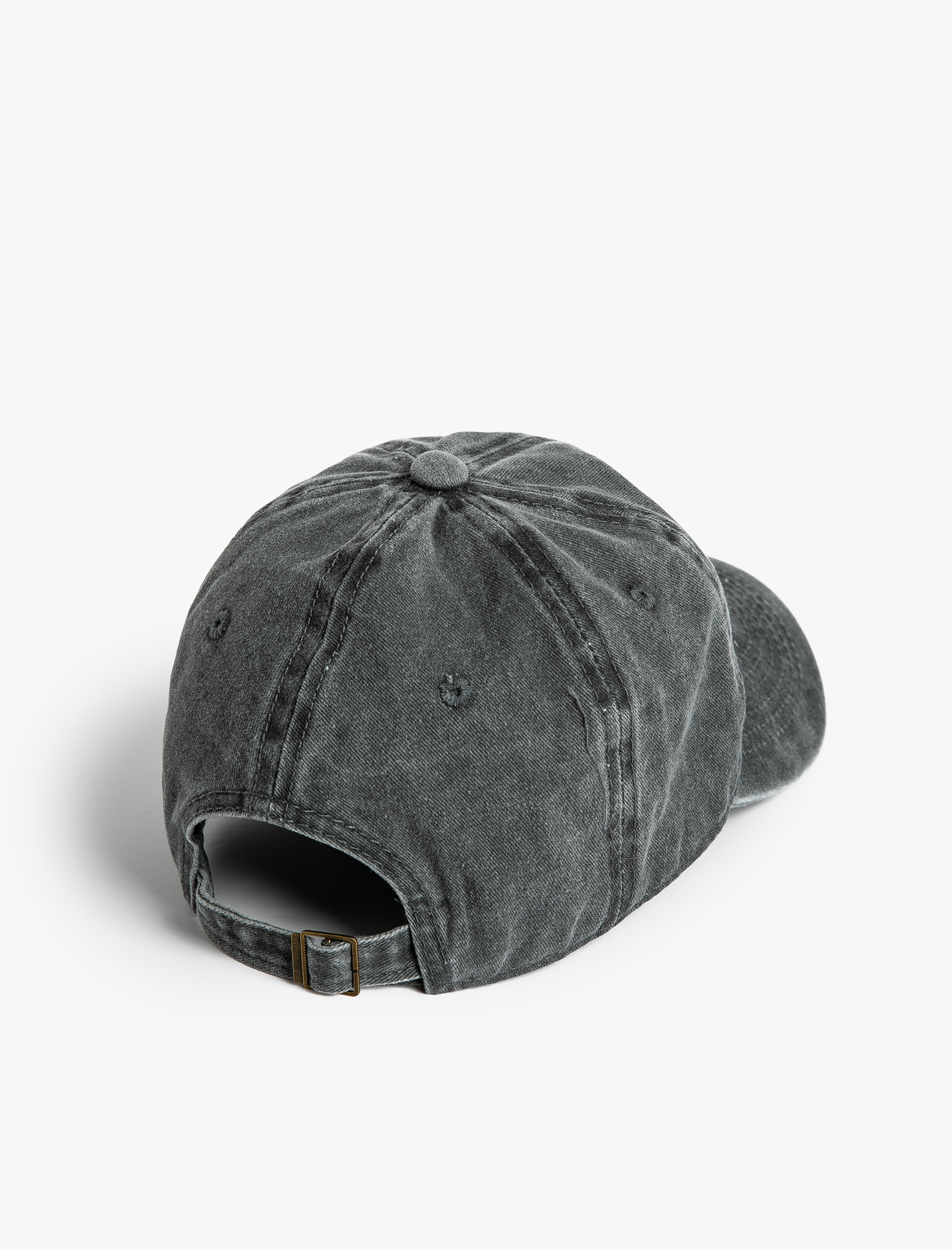 Erkek Basic Kep Şapka Eskitme Görünümlü Dikiş Detaylı