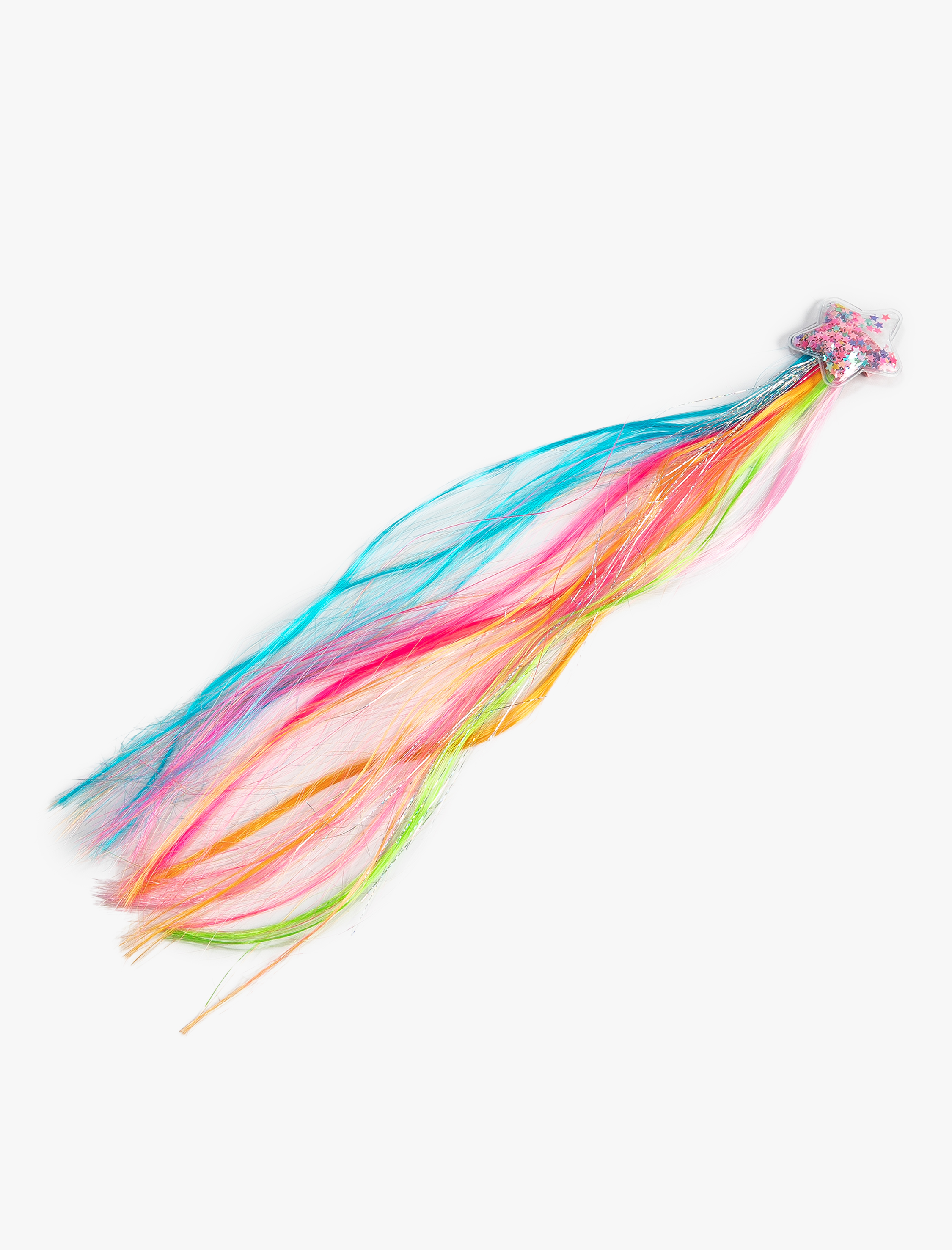  Kız Çocuk Klipsli Yıldız Toka Sentetik Saç Detaylı