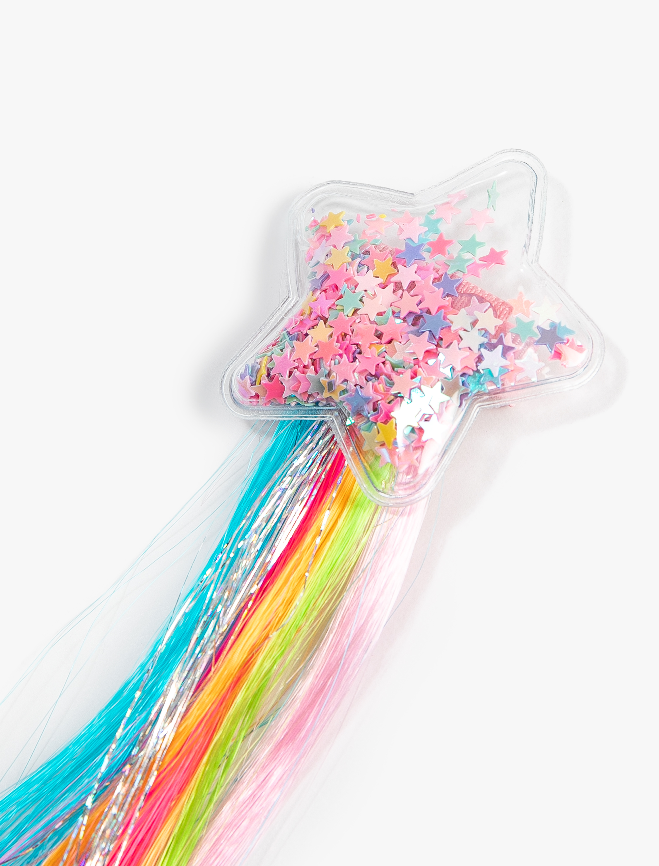  Kız Çocuk Klipsli Yıldız Toka Sentetik Saç Detaylı