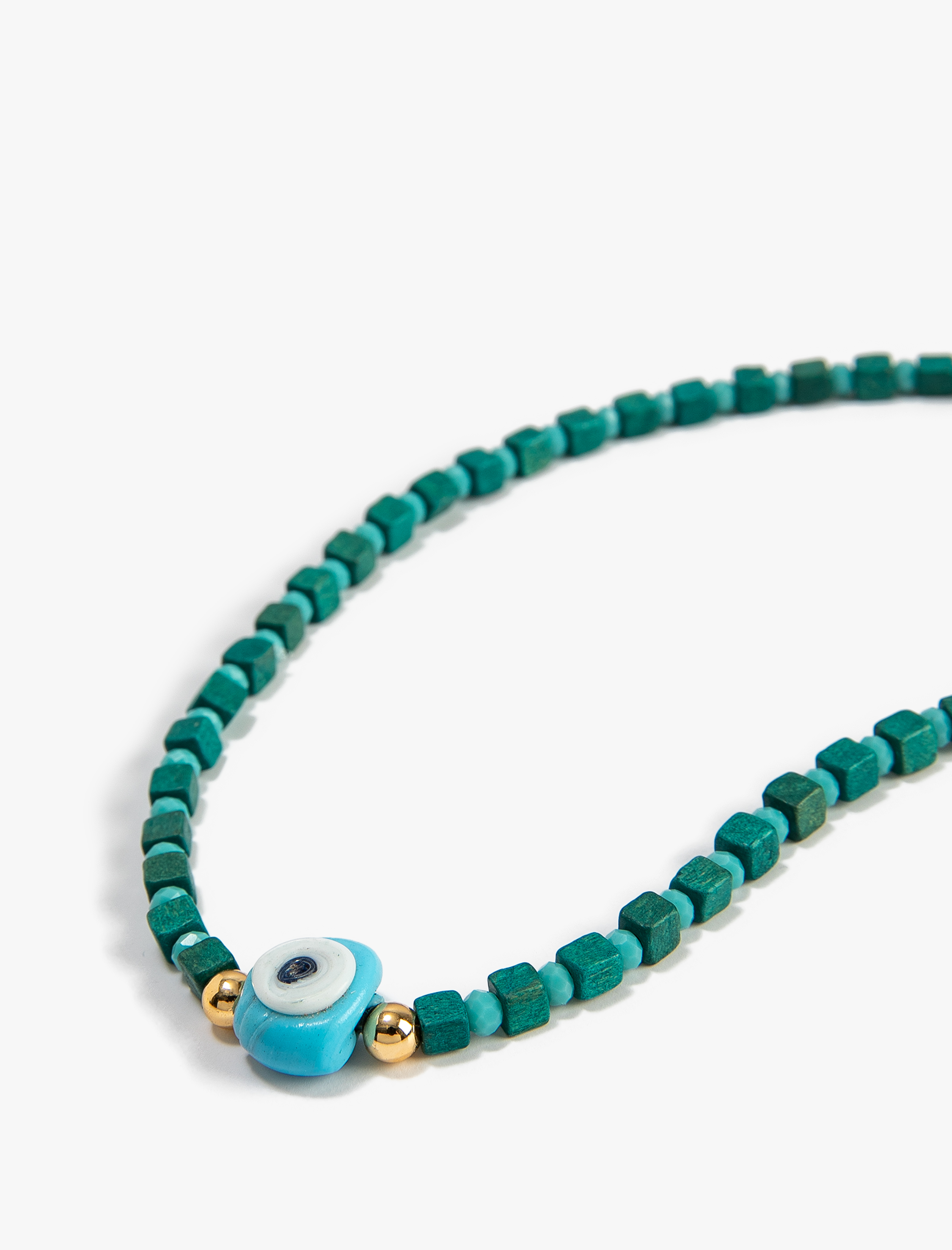  Kadın Boncuklu Kolye Nazar Boncuğu Detaylı