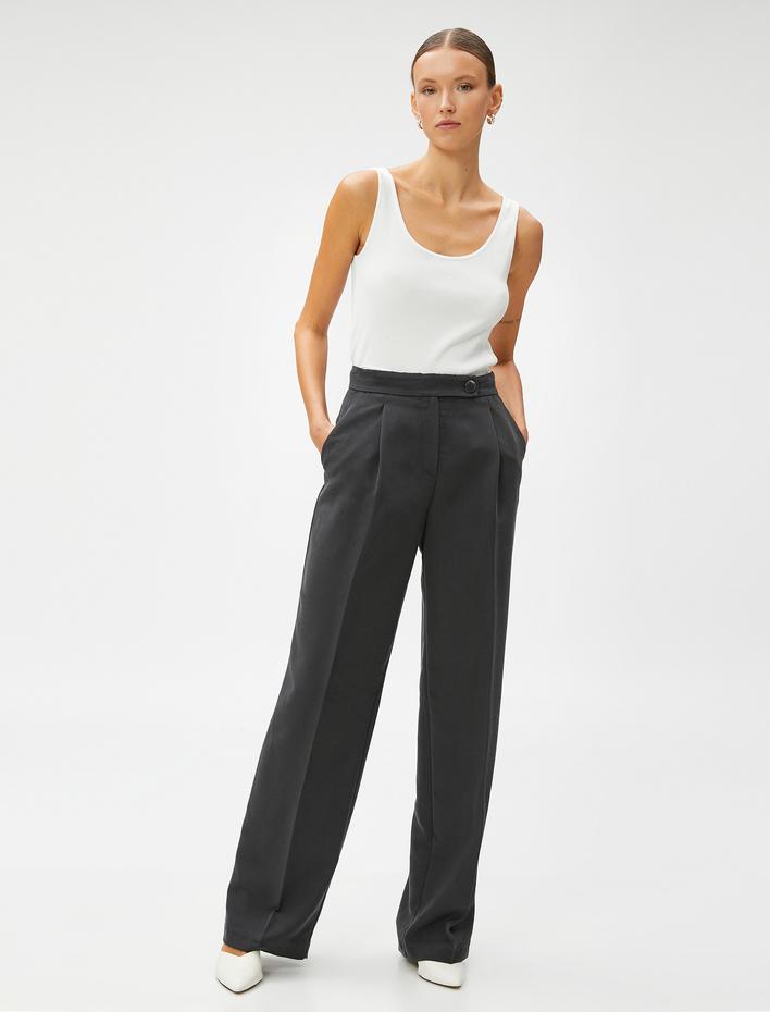  Cepli Palazzo Pantolon Modal Karışımlı