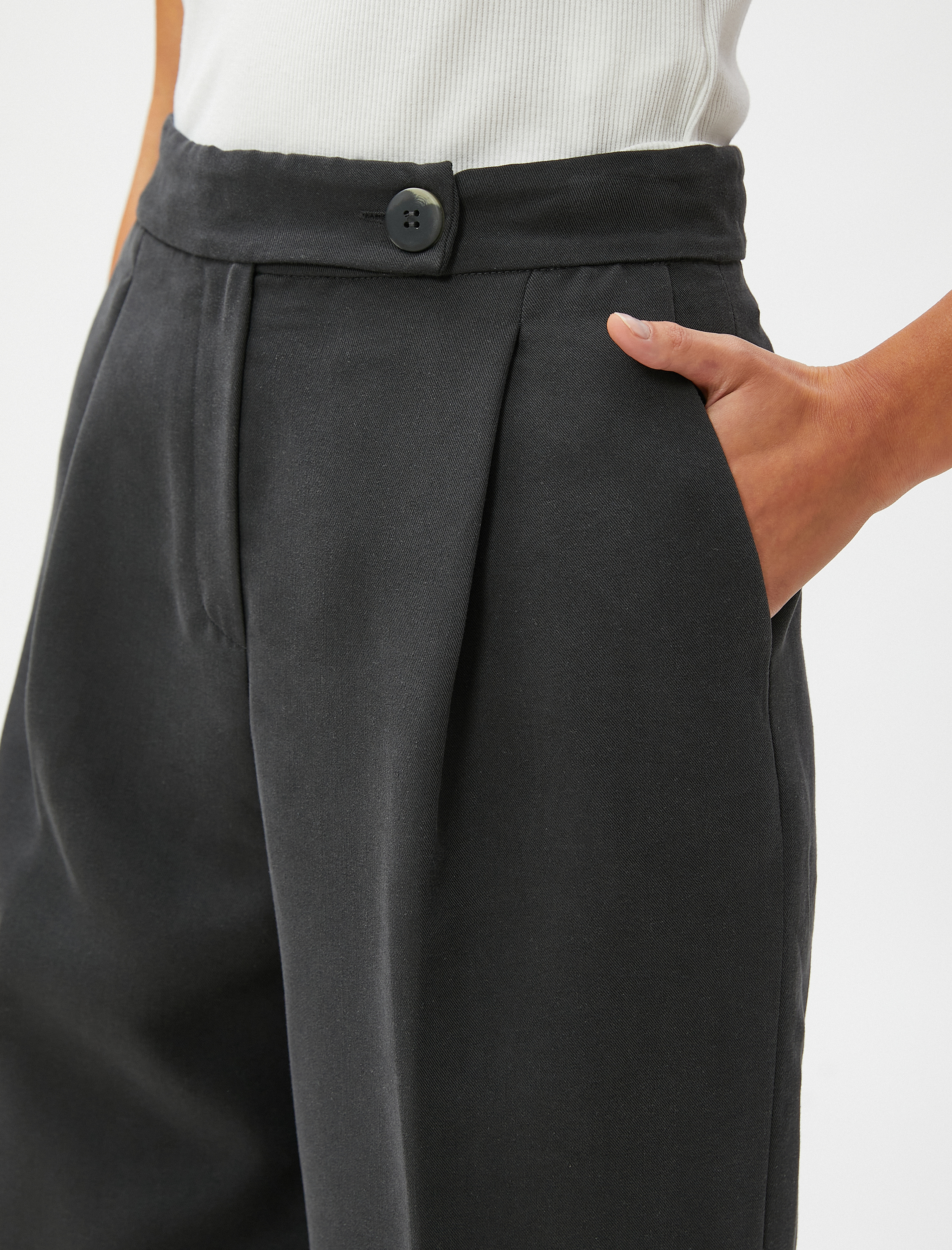   Cepli Palazzo Pantolon Modal Karışımlı