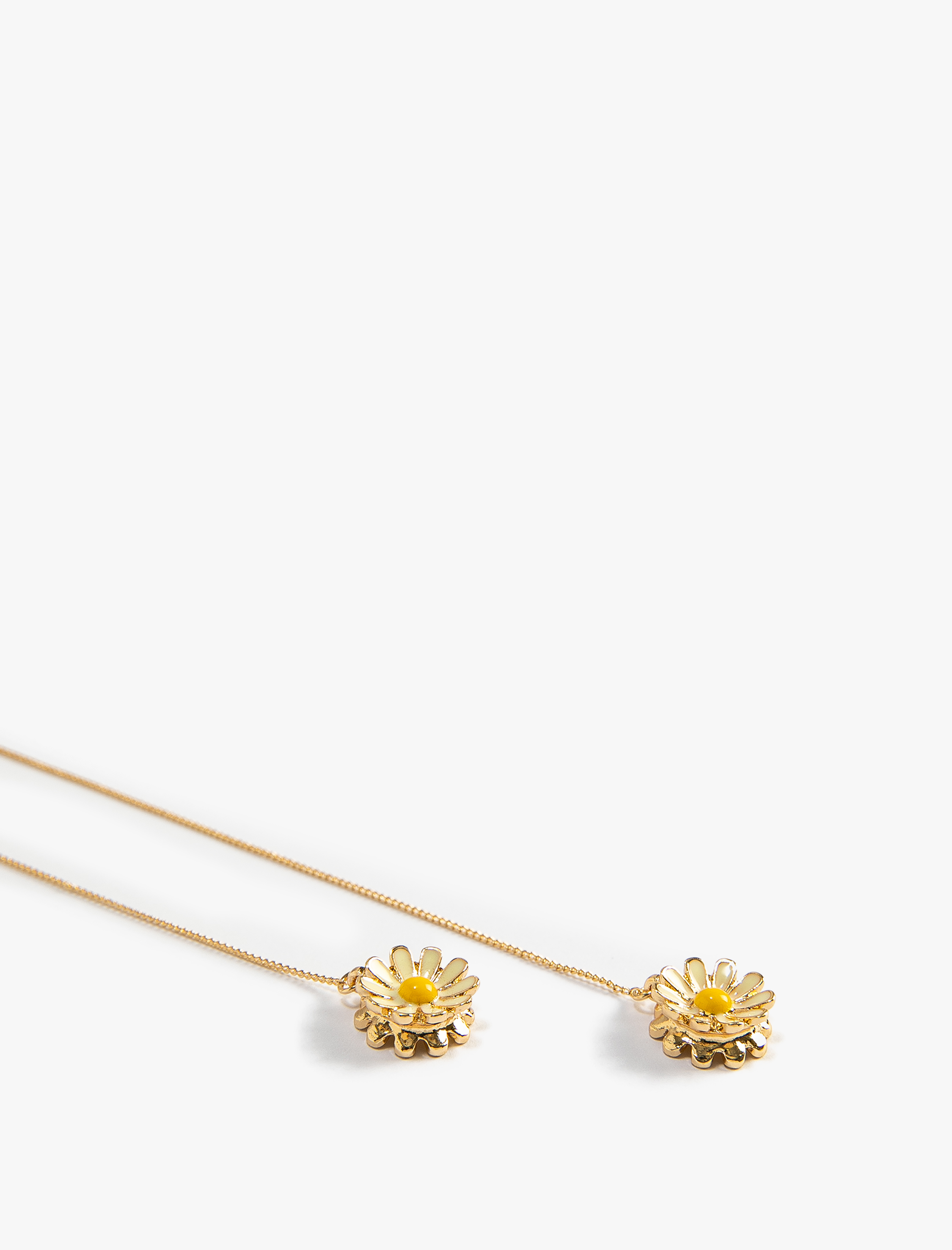  Kadın Uzun Küpe Papatya Detaylı