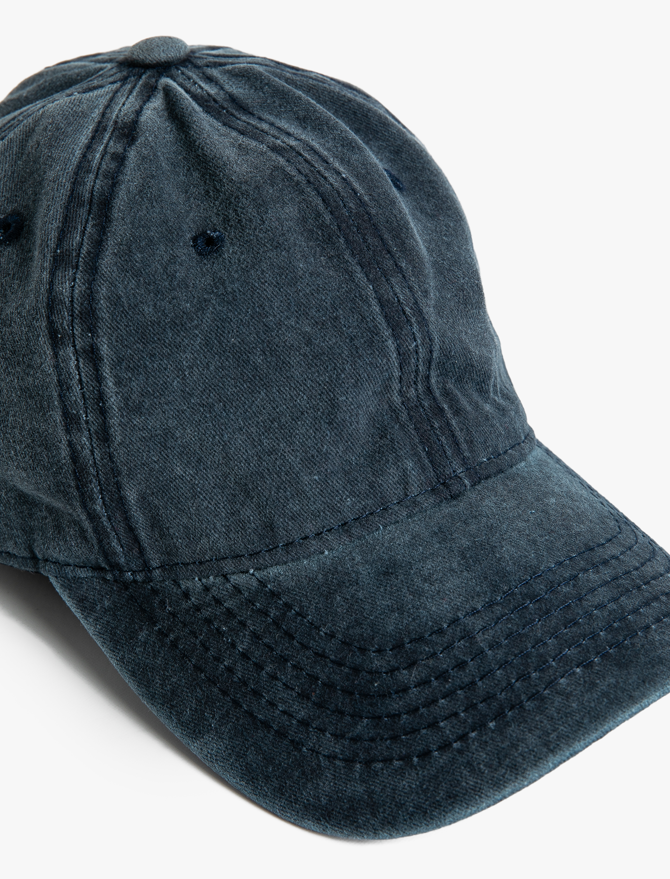  Erkek Basic Kep Şapka Eskitme Görünümlü Dikiş Detaylı
