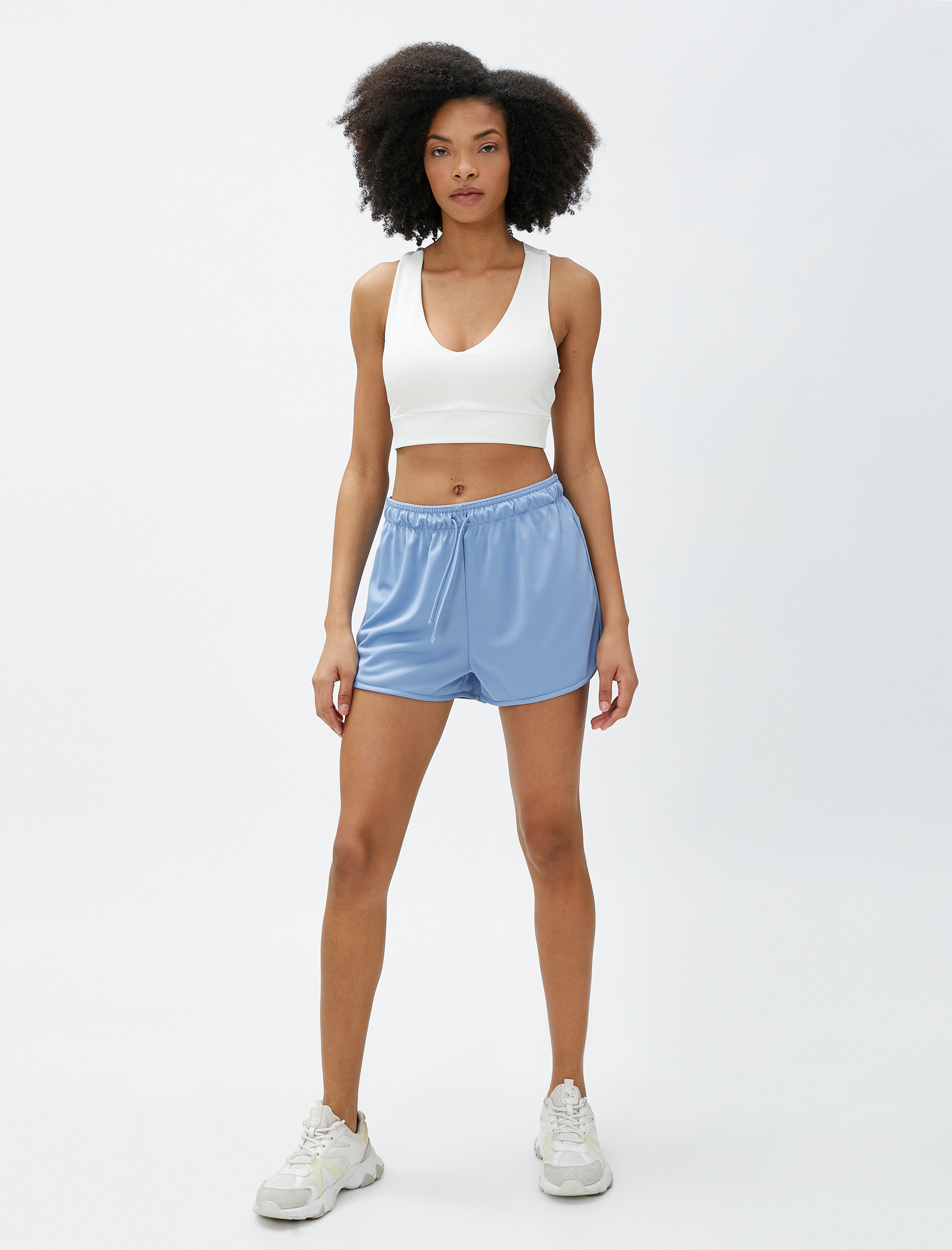 Mini Spor Şort Beli Bağlamalı