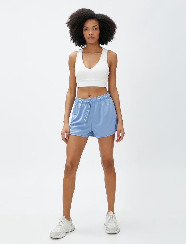  Mini Spor Şort Beli Bağlamalı