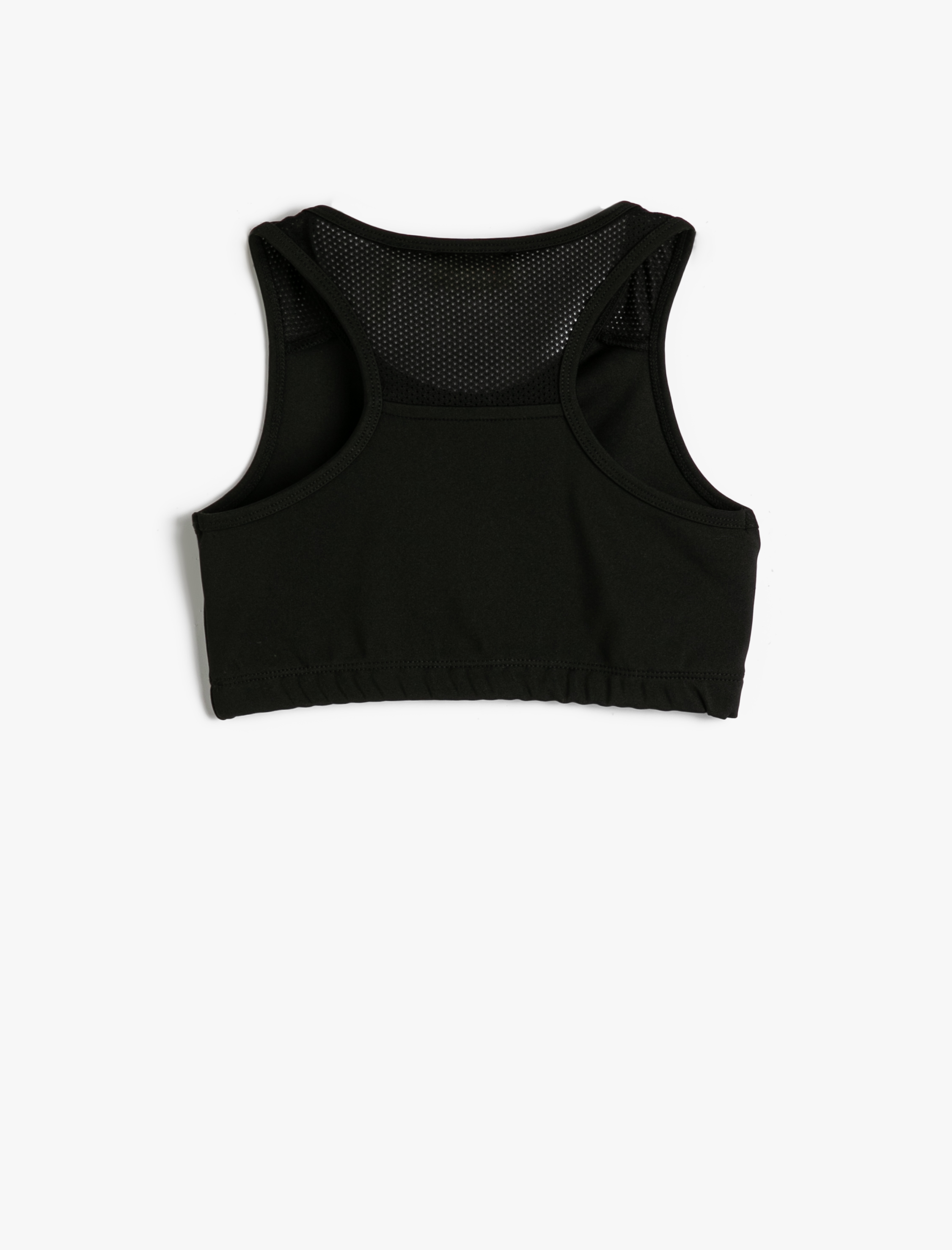  Kız Çocuk Yarım Sporcu Atlet Yuvarlak Yaka File Detaylı Baskılı