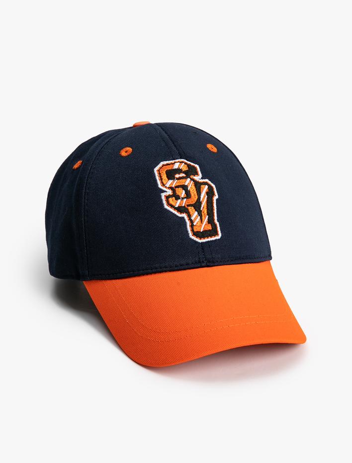 Erkek Kolej Kep Şapka İşlemeli Pamuklu