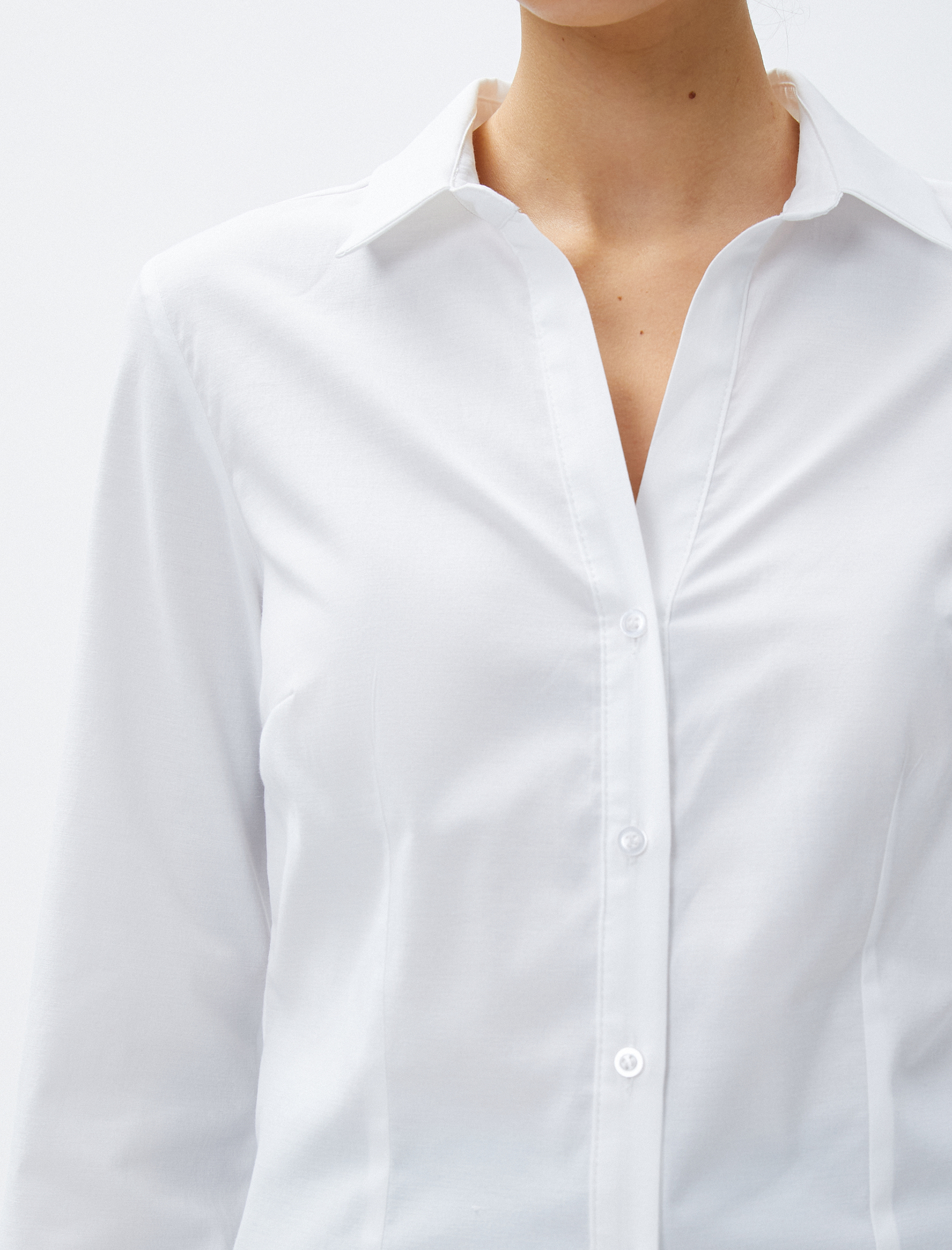 Basic Poplin Gömlek Uzun Kollu Slim Fit