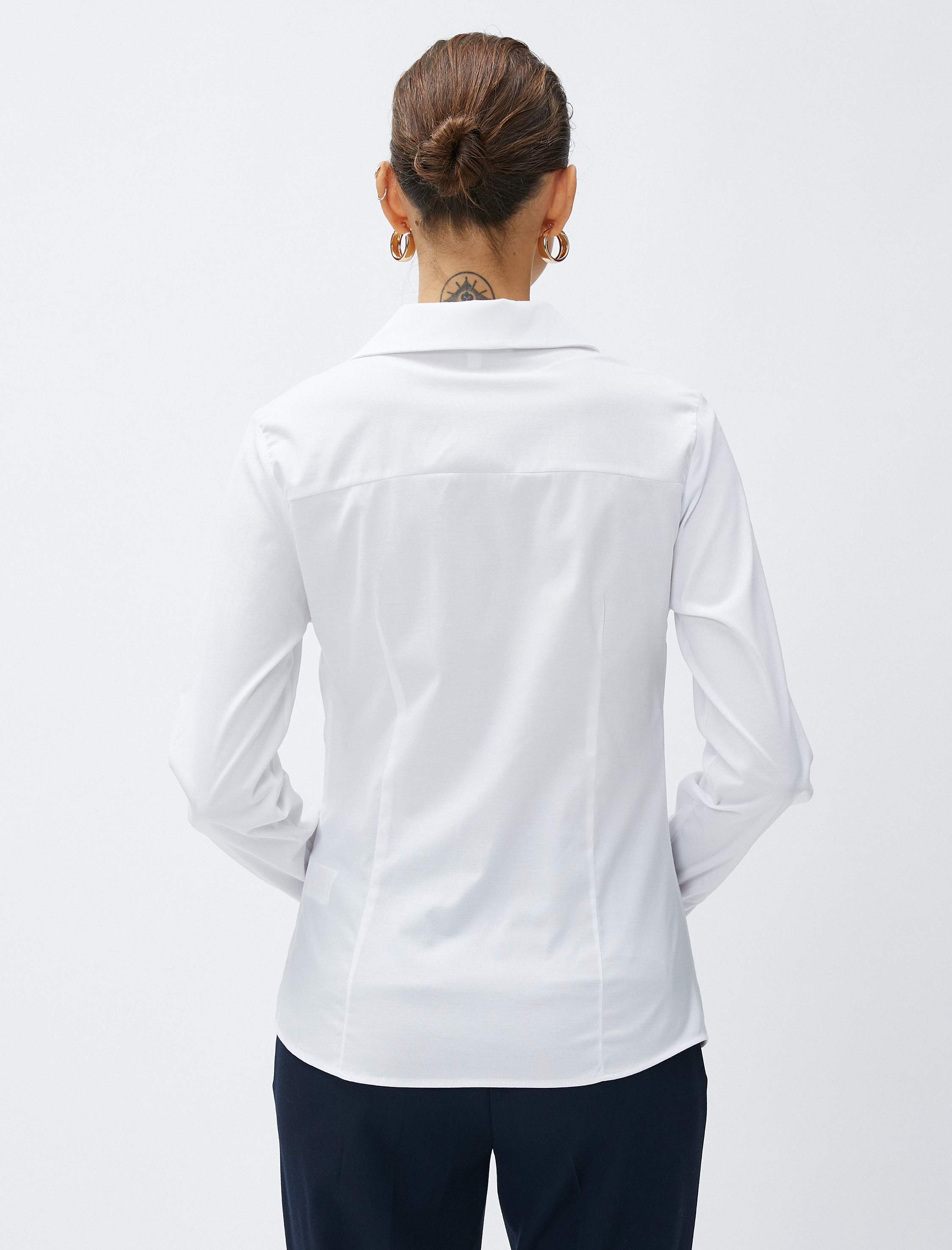 Basic Poplin Gömlek Uzun Kollu Slim Fit