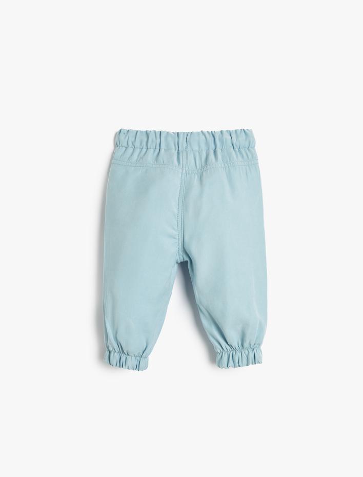 Erkek Bebek Jogger Pantolon Beli Bağlamalı Lastikli Cepli