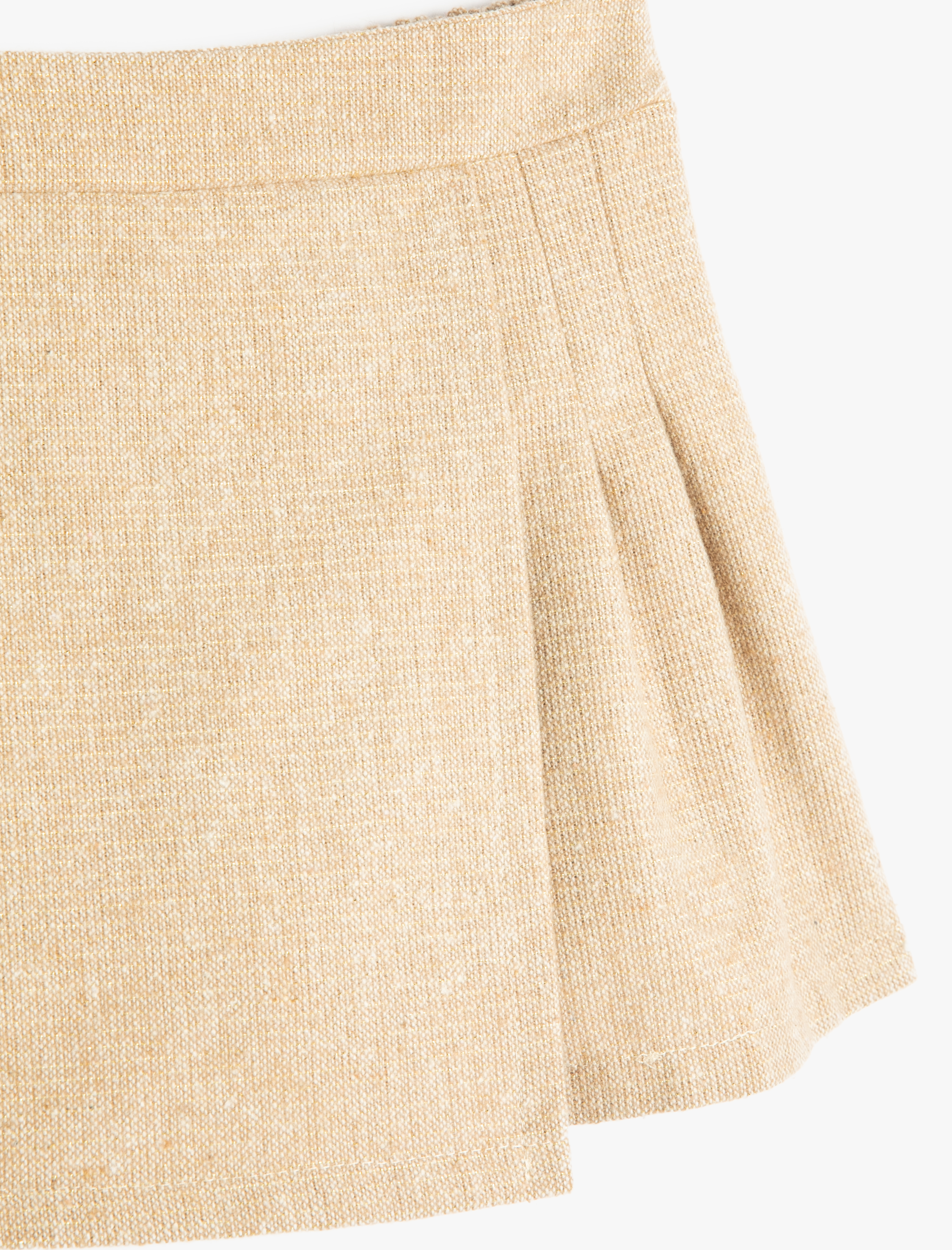  Kız Çocuk Şort Etek Anvelop Beli Lastikli Pileli